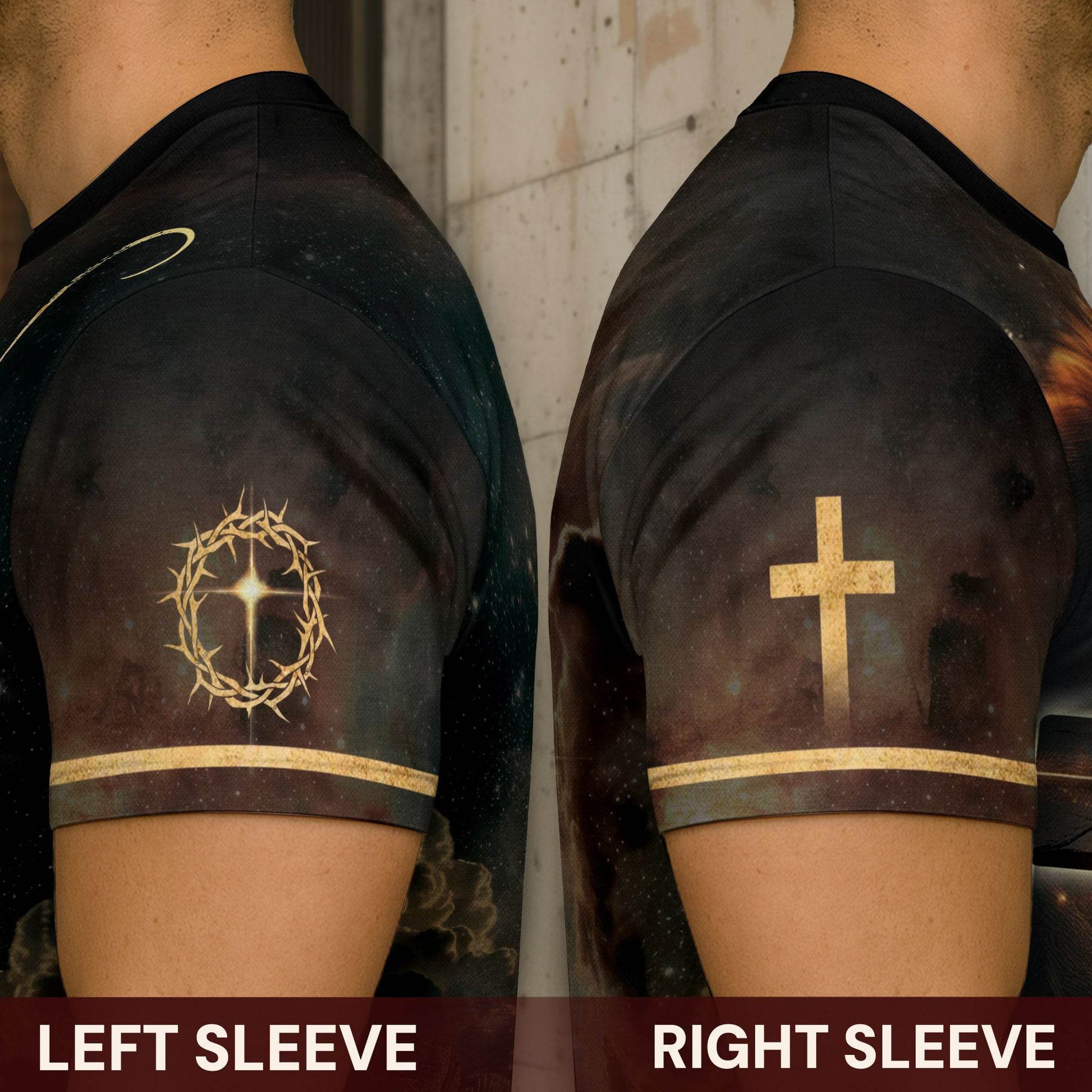 Rooted In The Light Of Christ Lion And Glowing Cross T-Shirt - Rust Field Wear