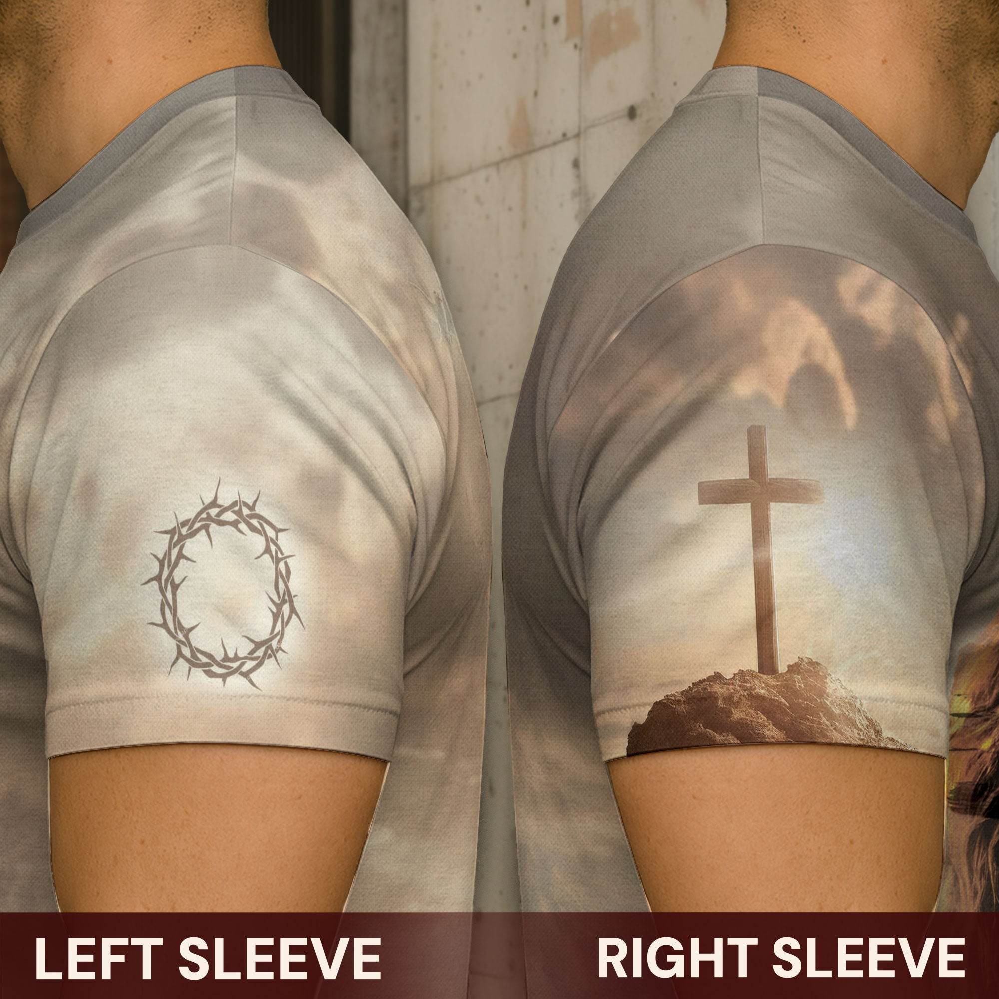 Rooted In Christ Lion And Savior In The Cross T-Shirt - Rust Field Wear