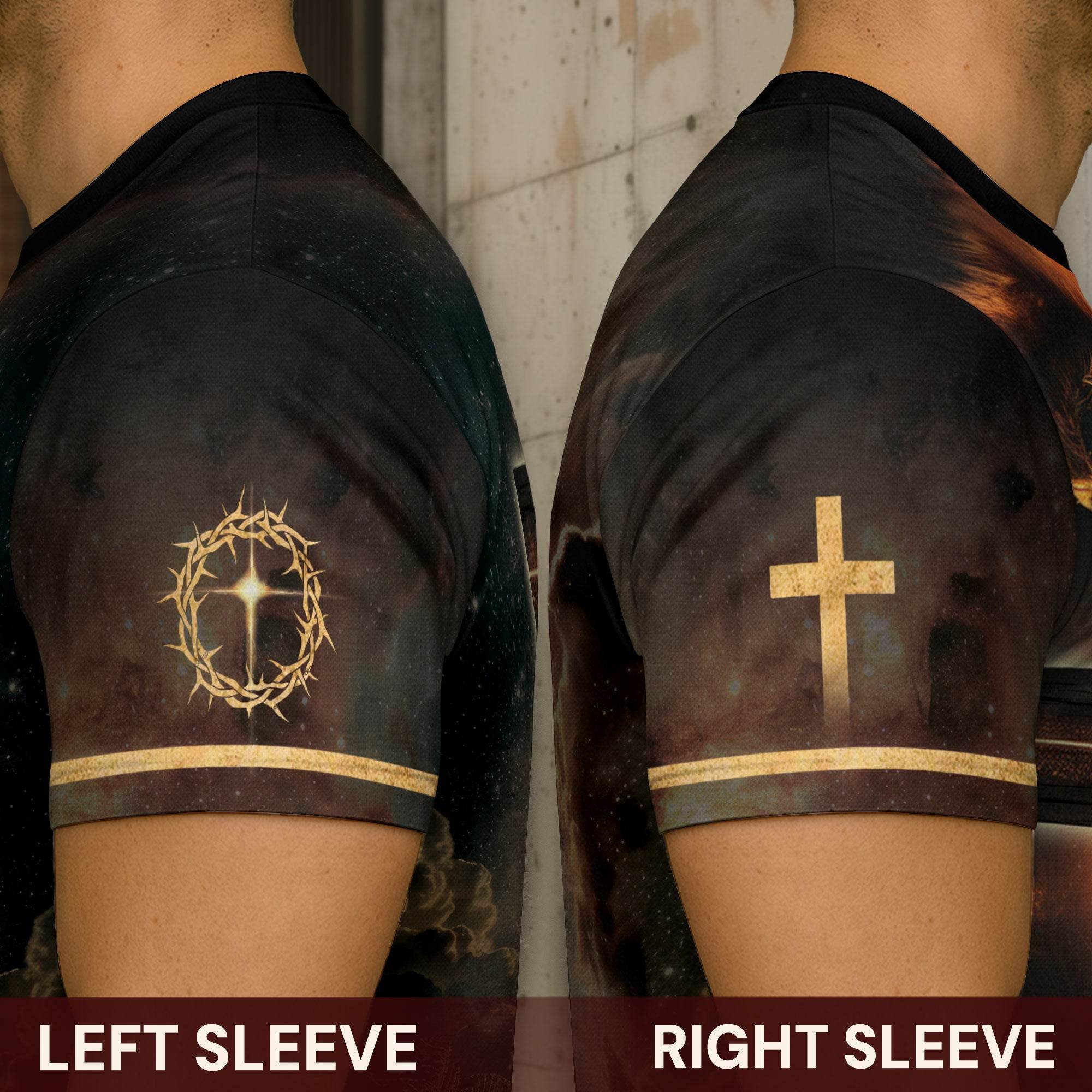 Lion of Judah with Fiery Cross “I Can Do All Things” T-Shirt - Rust Field Wear