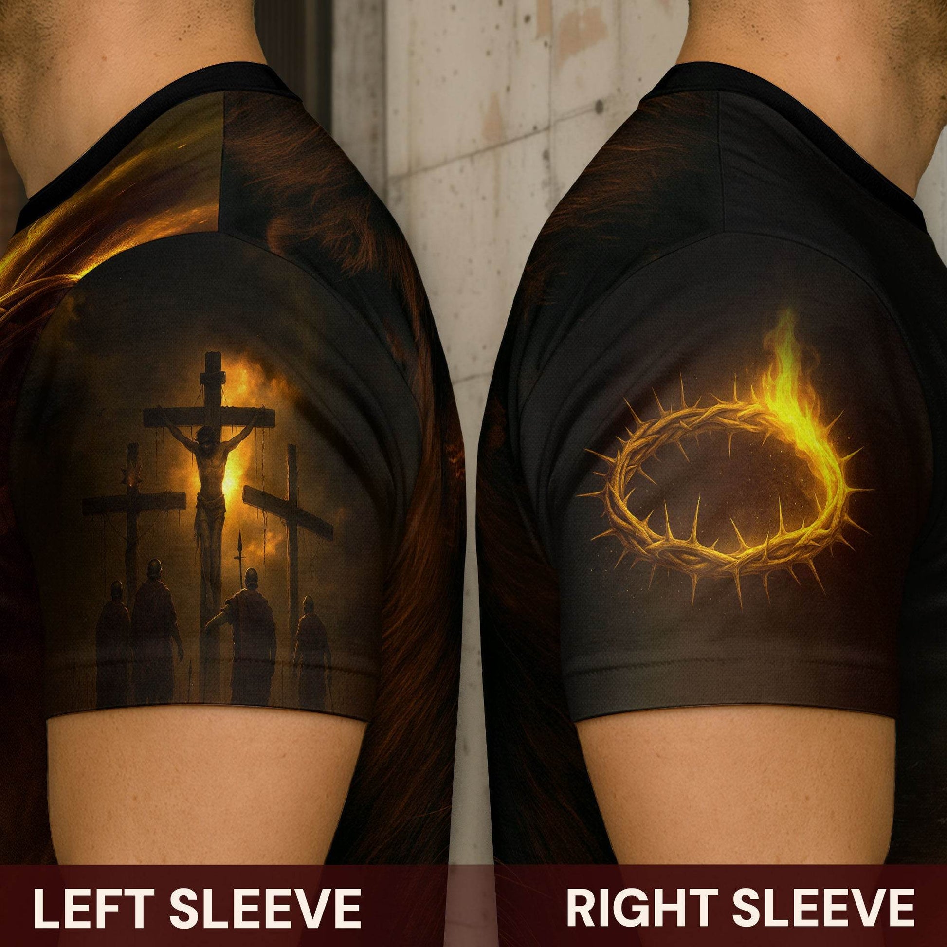 Jesus Is King Crown of Thorns & Lion of Judah Christian T-Shirt - Rust Field Wear