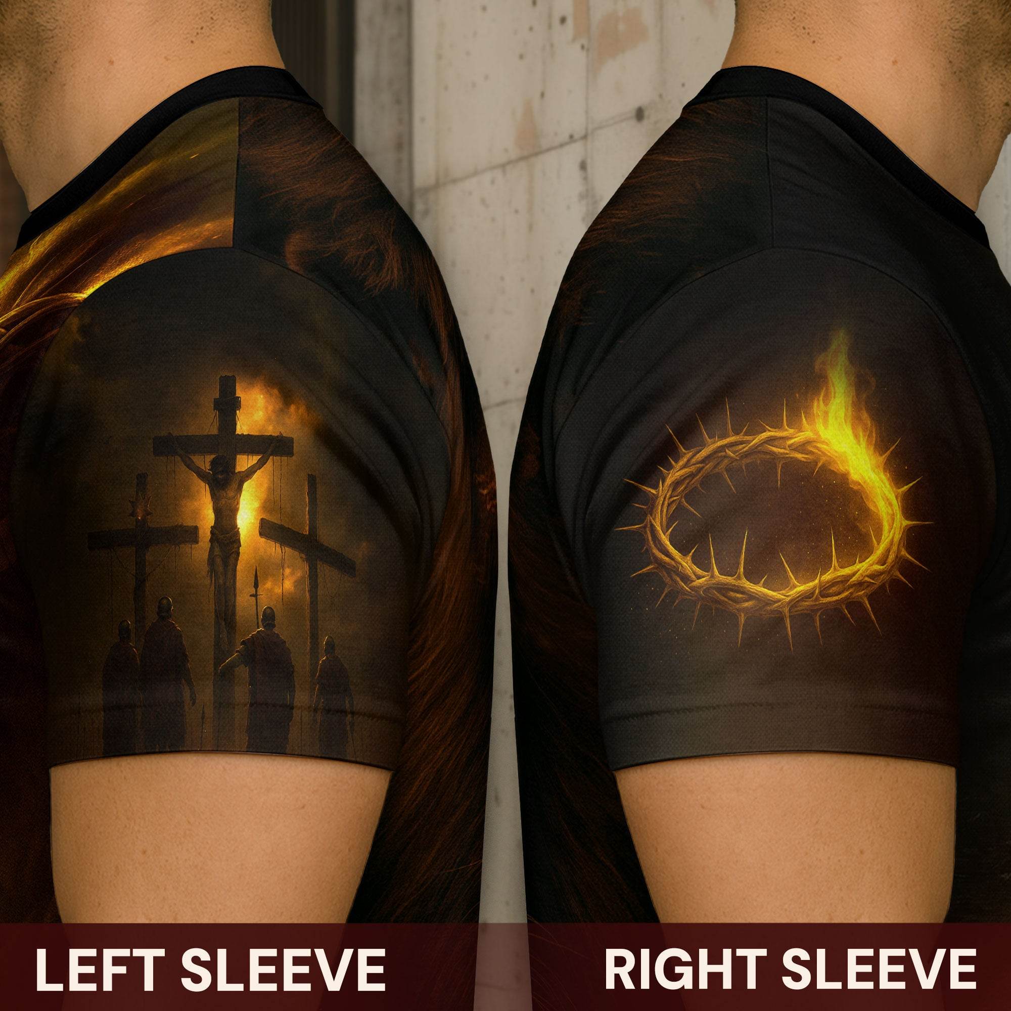 Jesus Is King Crown of Thorns & Lion of Judah Christian T-Shirt - Rust Field Wear