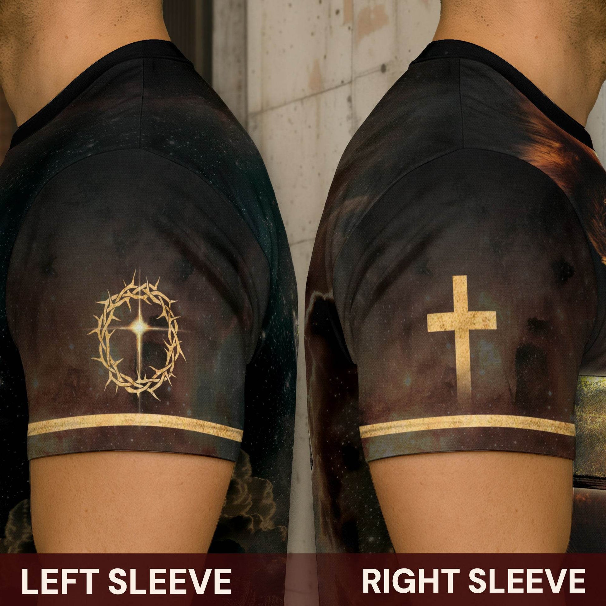 Iron Sharpens Iron Lion Cross Christian T-Shirt - Rust Field Wear