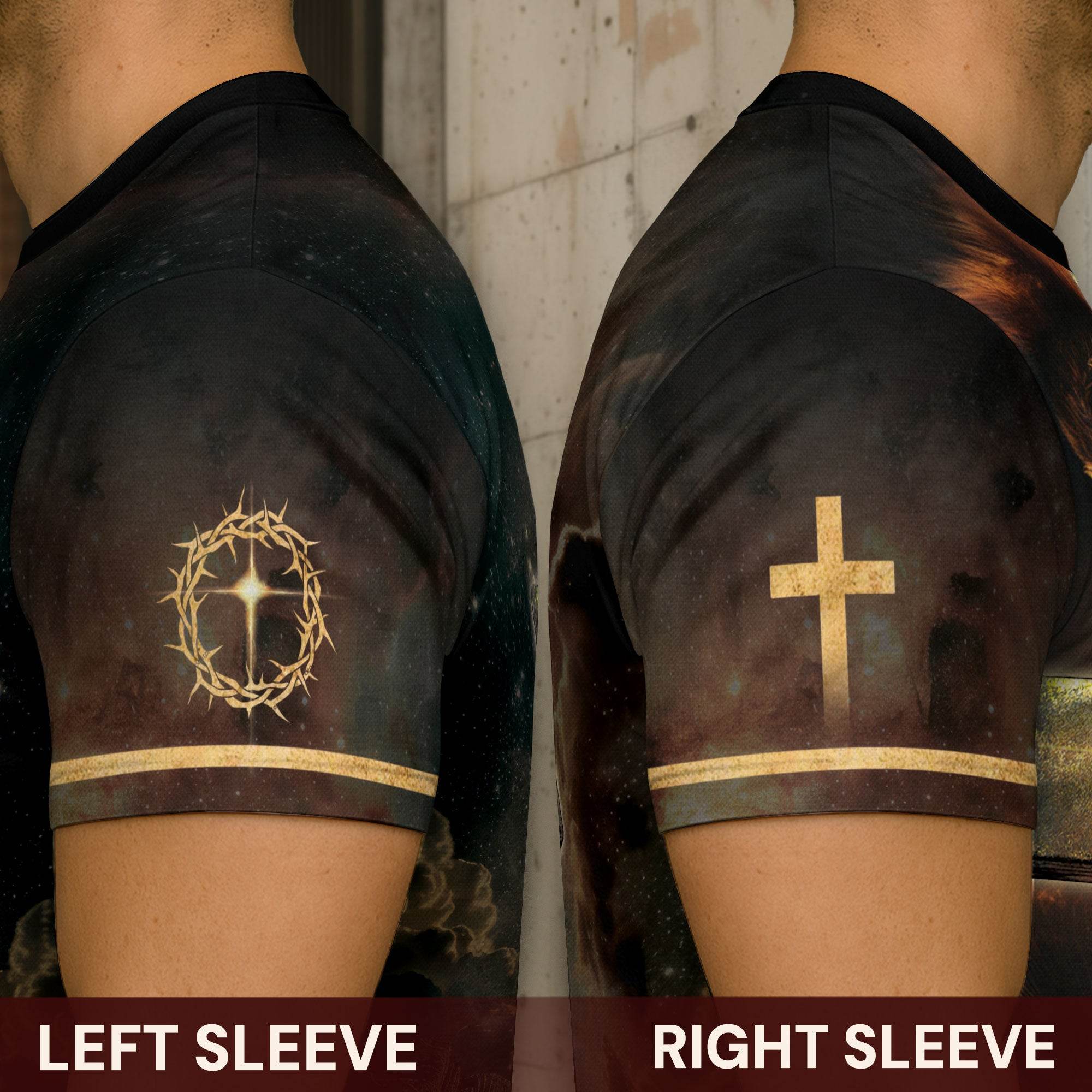 Iron Sharpens Iron Lion Cross Christian T-Shirt - Rust Field Wear