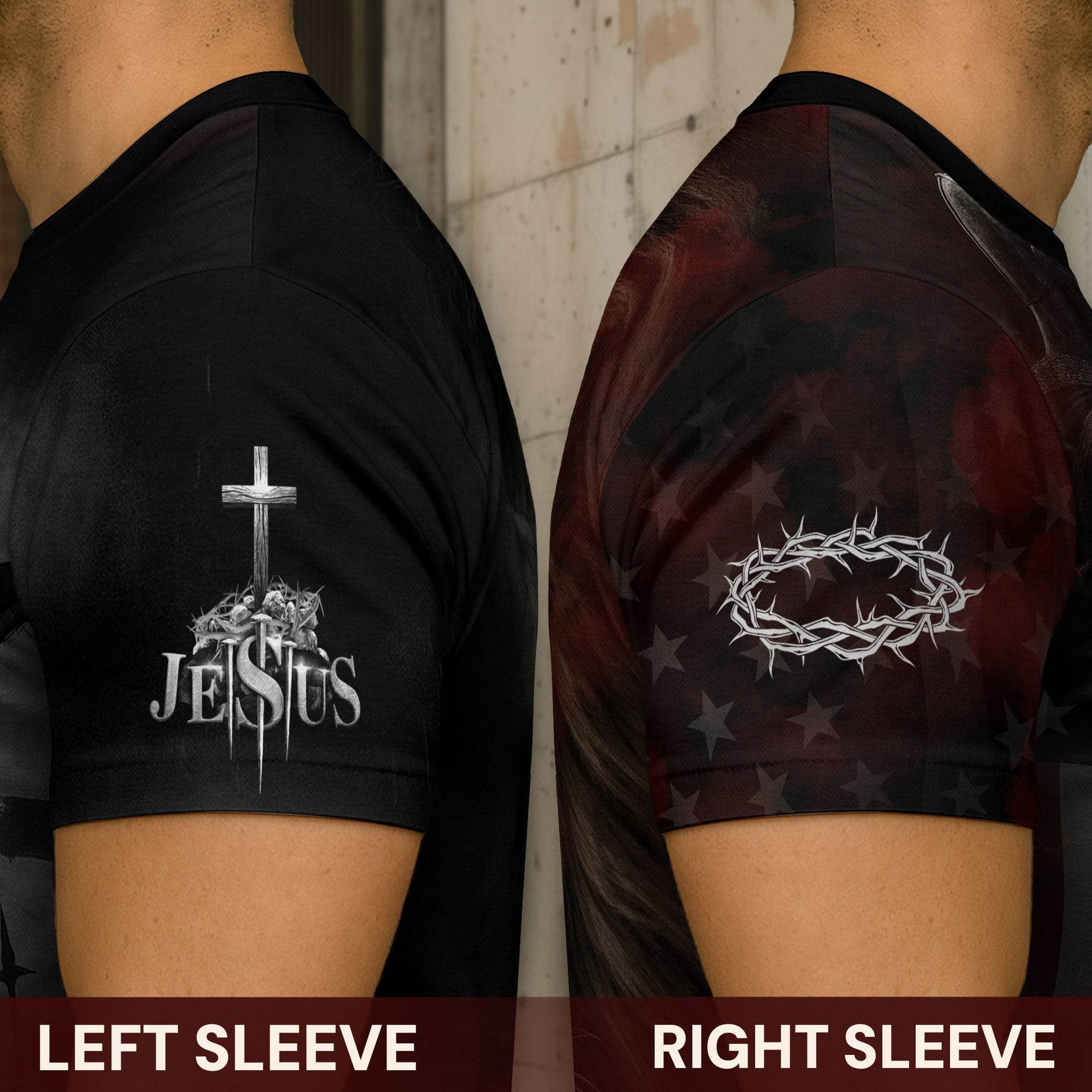 Trust In The Lord Knight Cross & Lion Christian T-Shirt - Rust Field Wear