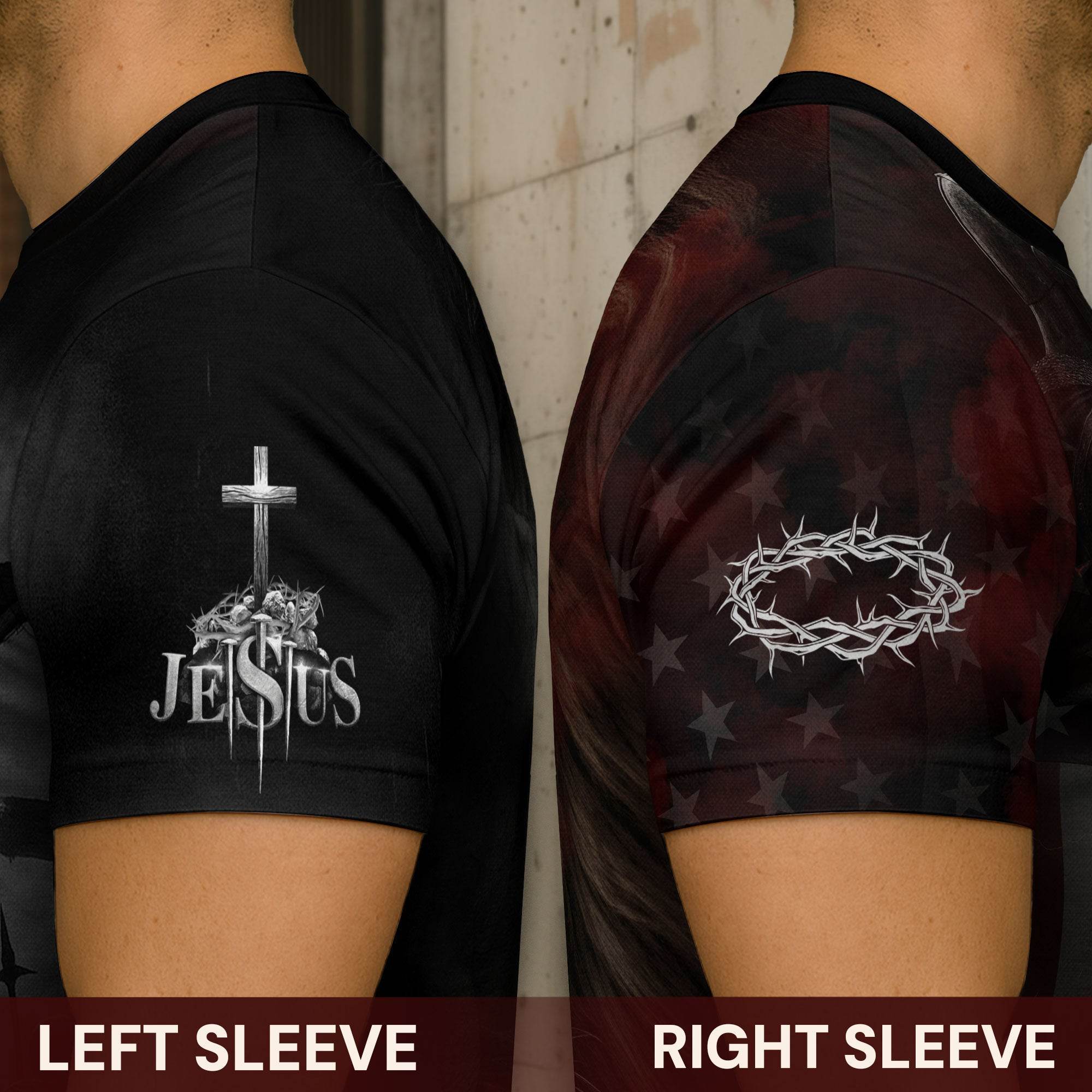Trust In The Lord Knight Cross & Lion Christian T-Shirt - Rust Field Wear