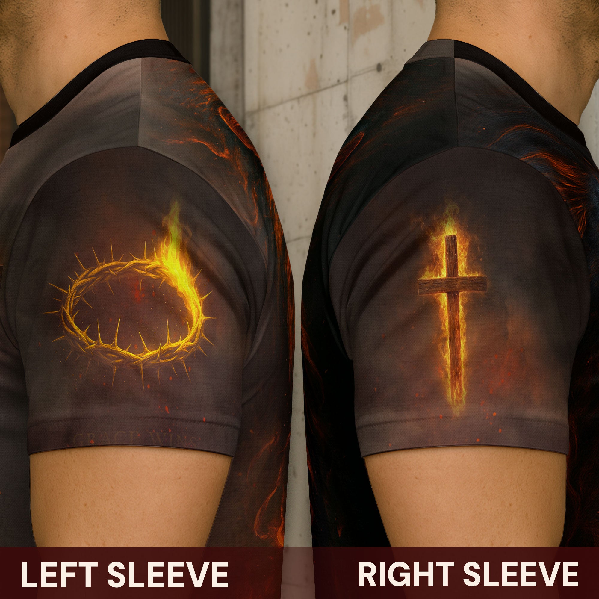 Jesus Is King With Fiery Lion And Cross T-Shirt