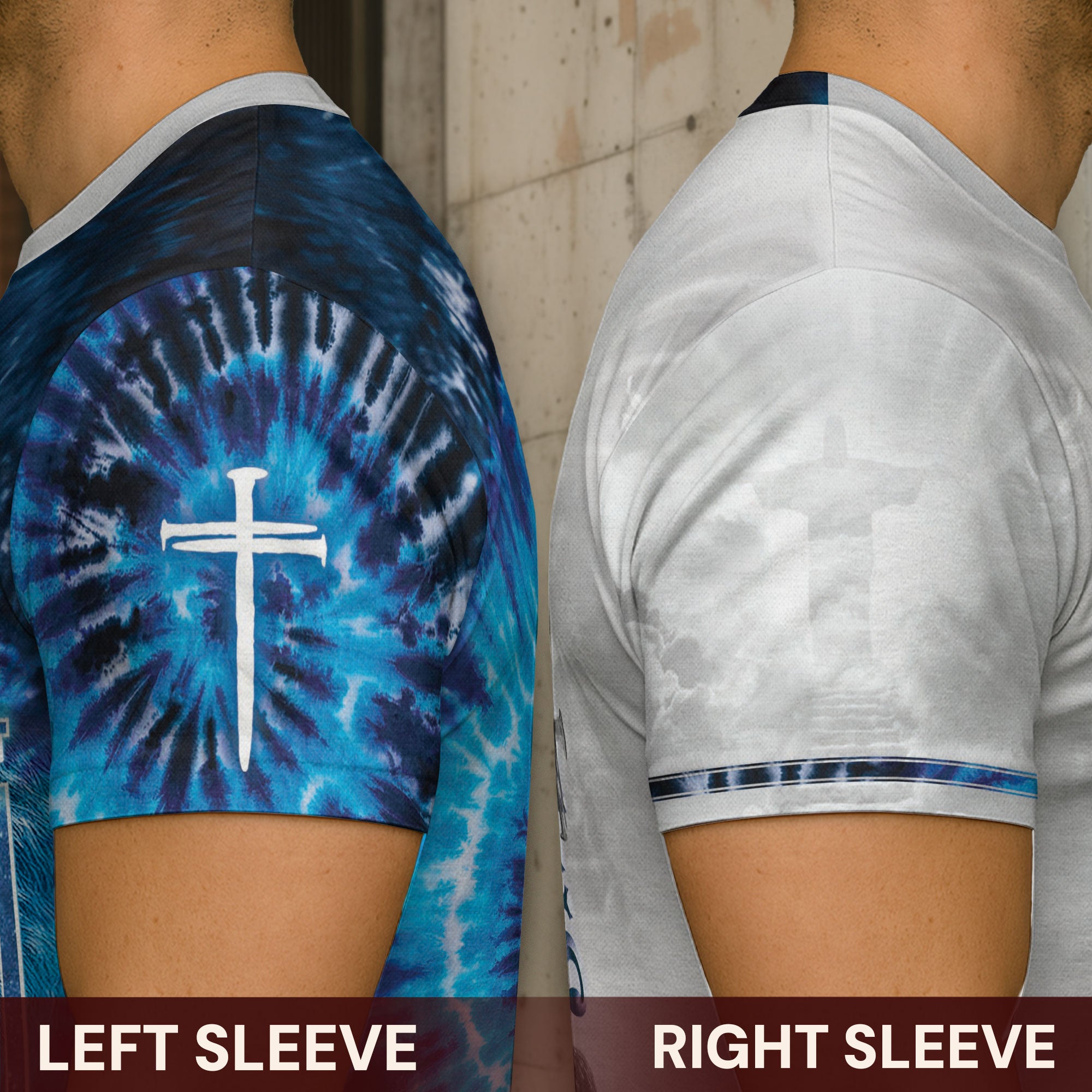 Faith Over Fear Blue Lion & Cross Christian T-Shirt