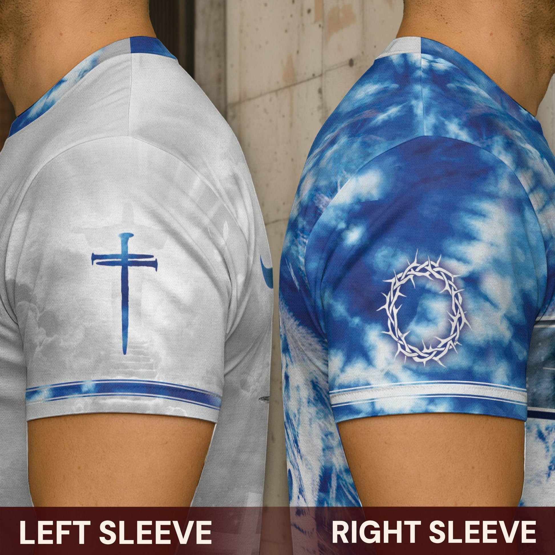 Faith Over Fear Blue Lion Cross Christian T-Shirt - Rust Field Wear