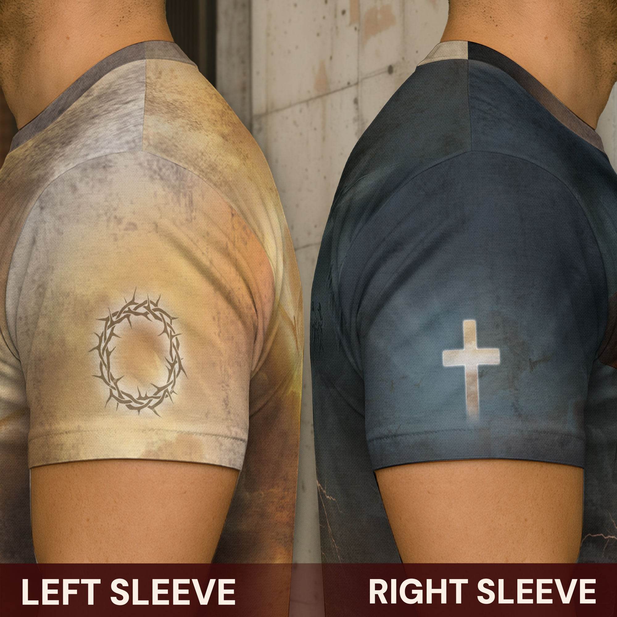 Faith Over Fear Lion Cross Christian T-Shirt - Rust Field Wear