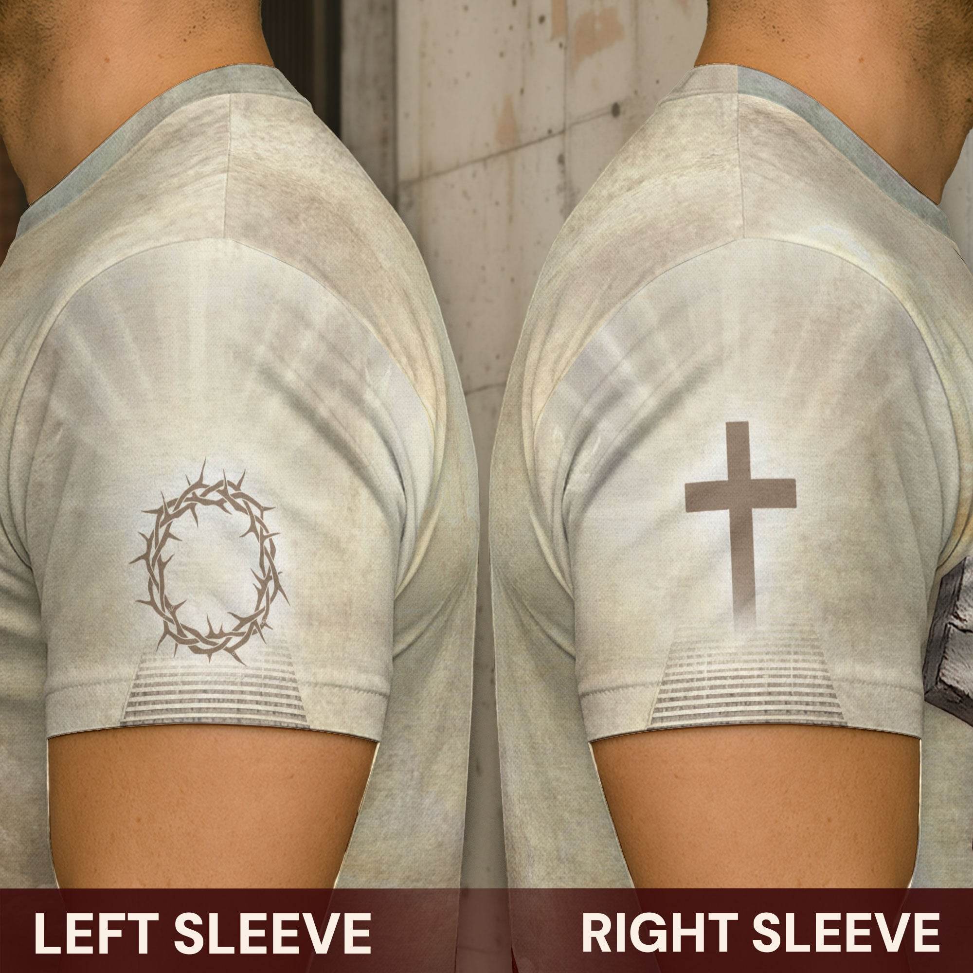 Faith Over Fear Jesus & Lion with Red Drape Christian T-Shirt - Rust Field Wear