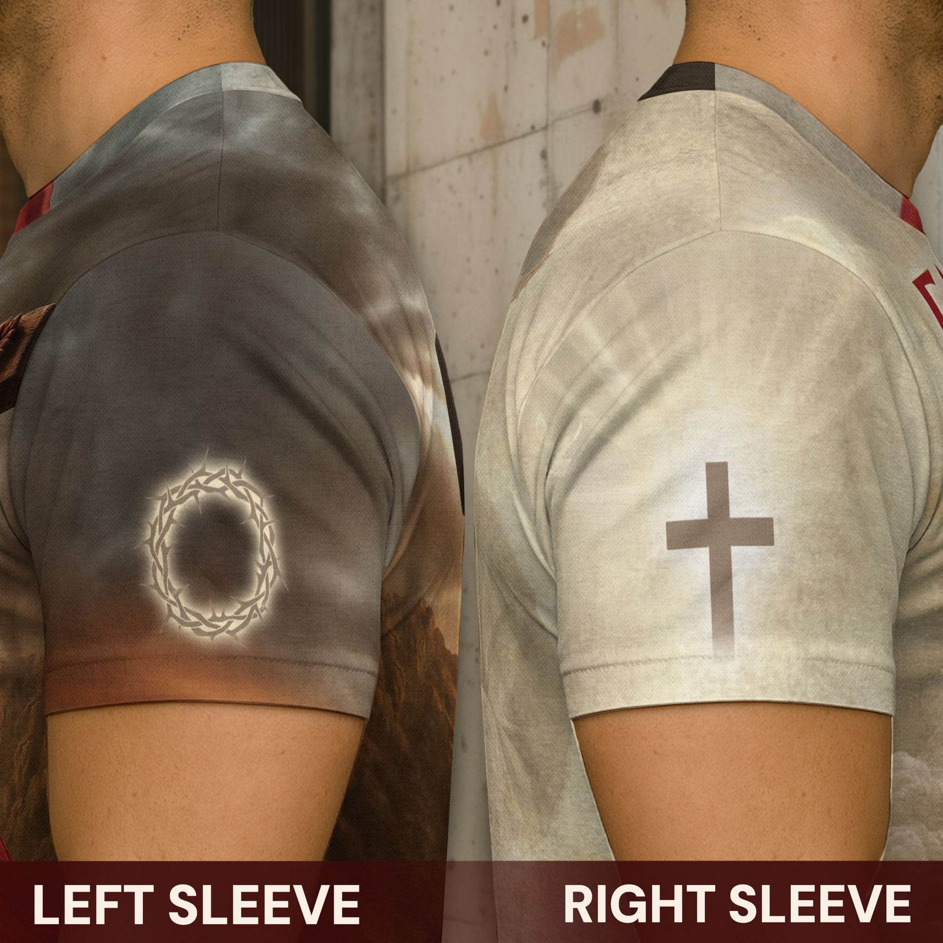 Faith Over Fear Jesus Lion & Cross Christian T-Shirt - Rust Field Wear