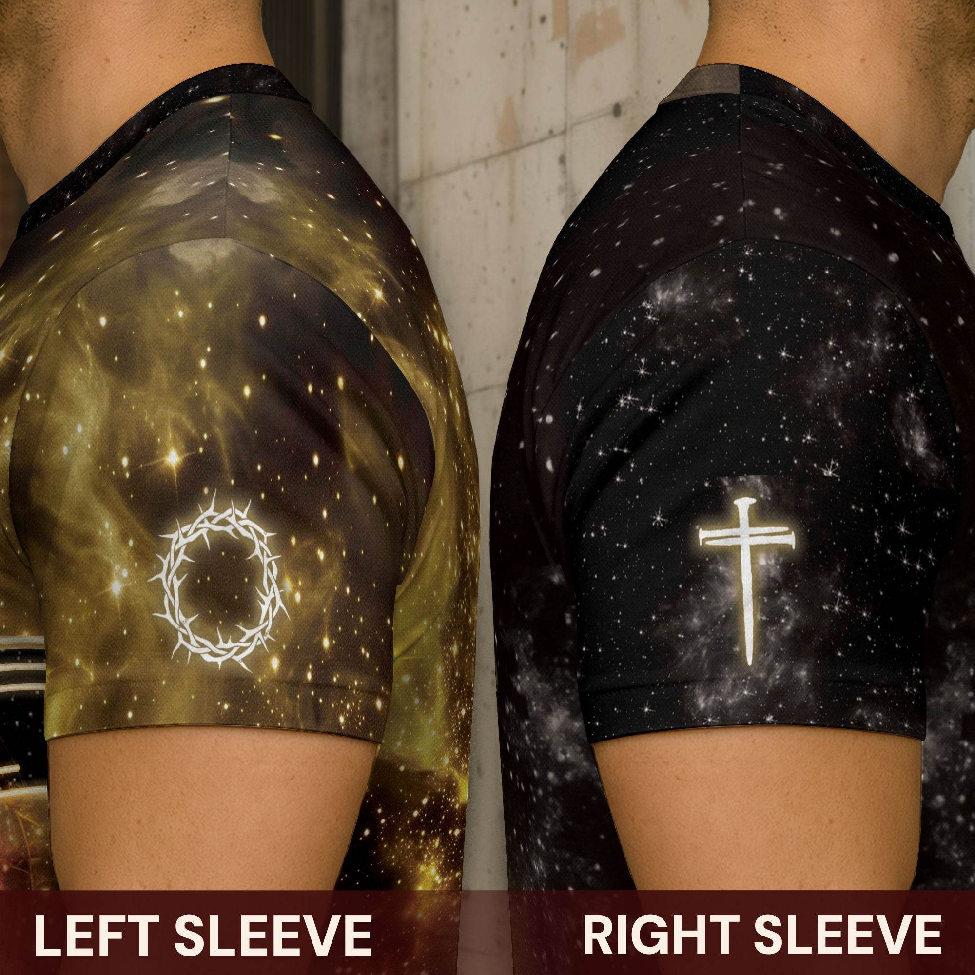 Faith Over Fear Golden Cross Christian T-Shirt - Rust Field Wear