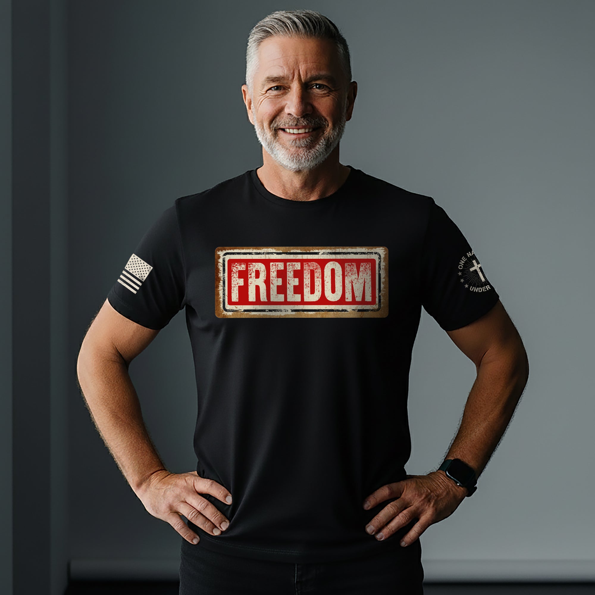 Freedom Sign Patriotic Tribute T-Shirt