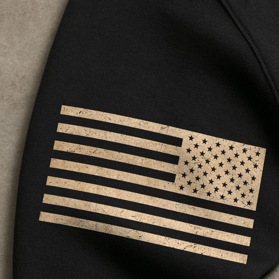 Faith Over Fear Lion Cross American Flag Hoodie