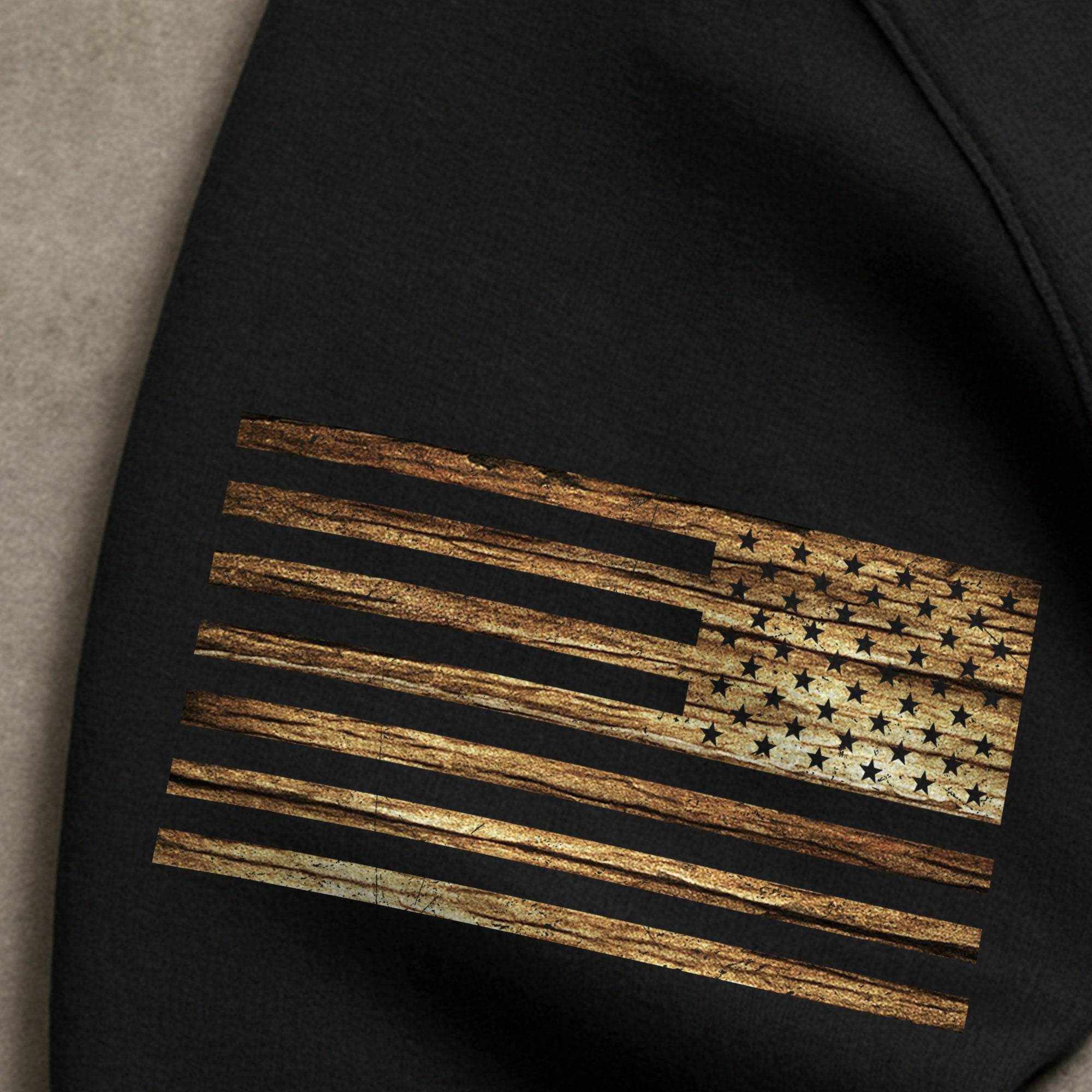Faith Over Fear American Flag Cross Hoodie - Rust Field Wear