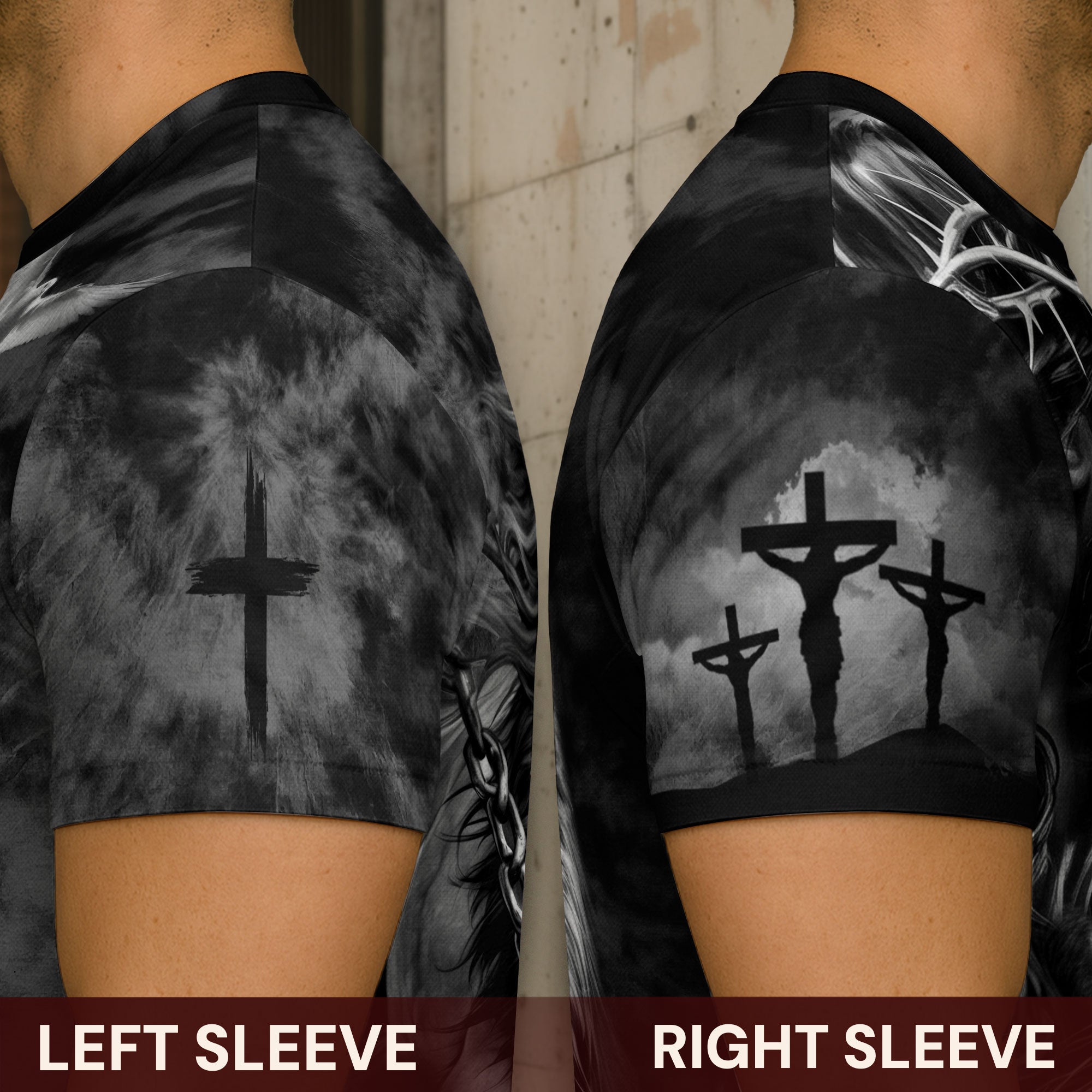 Faith Over Fear Jesus Lion of Judah Cross Christian T-Shirt