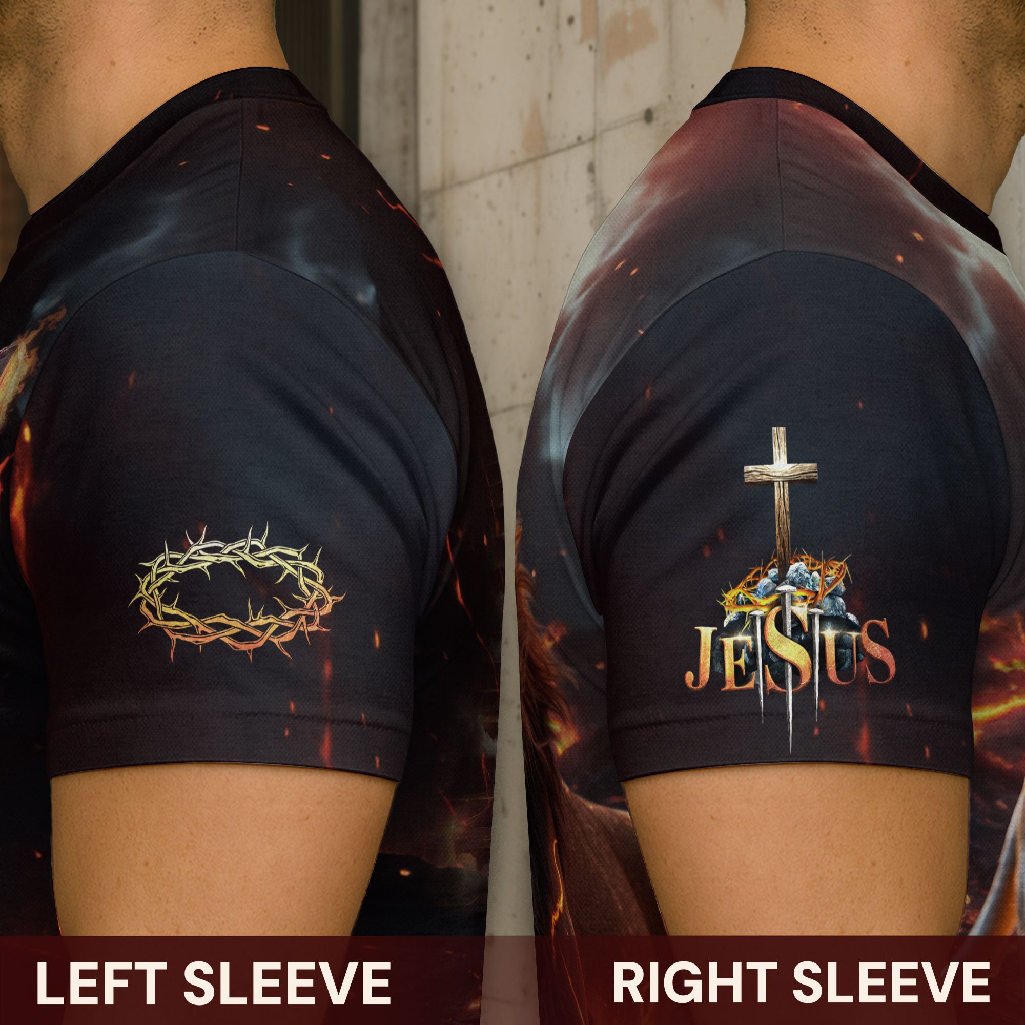 Jesus Lion Of Judah Cross Fiery Glory The Way The Truth The Life T-Shirt