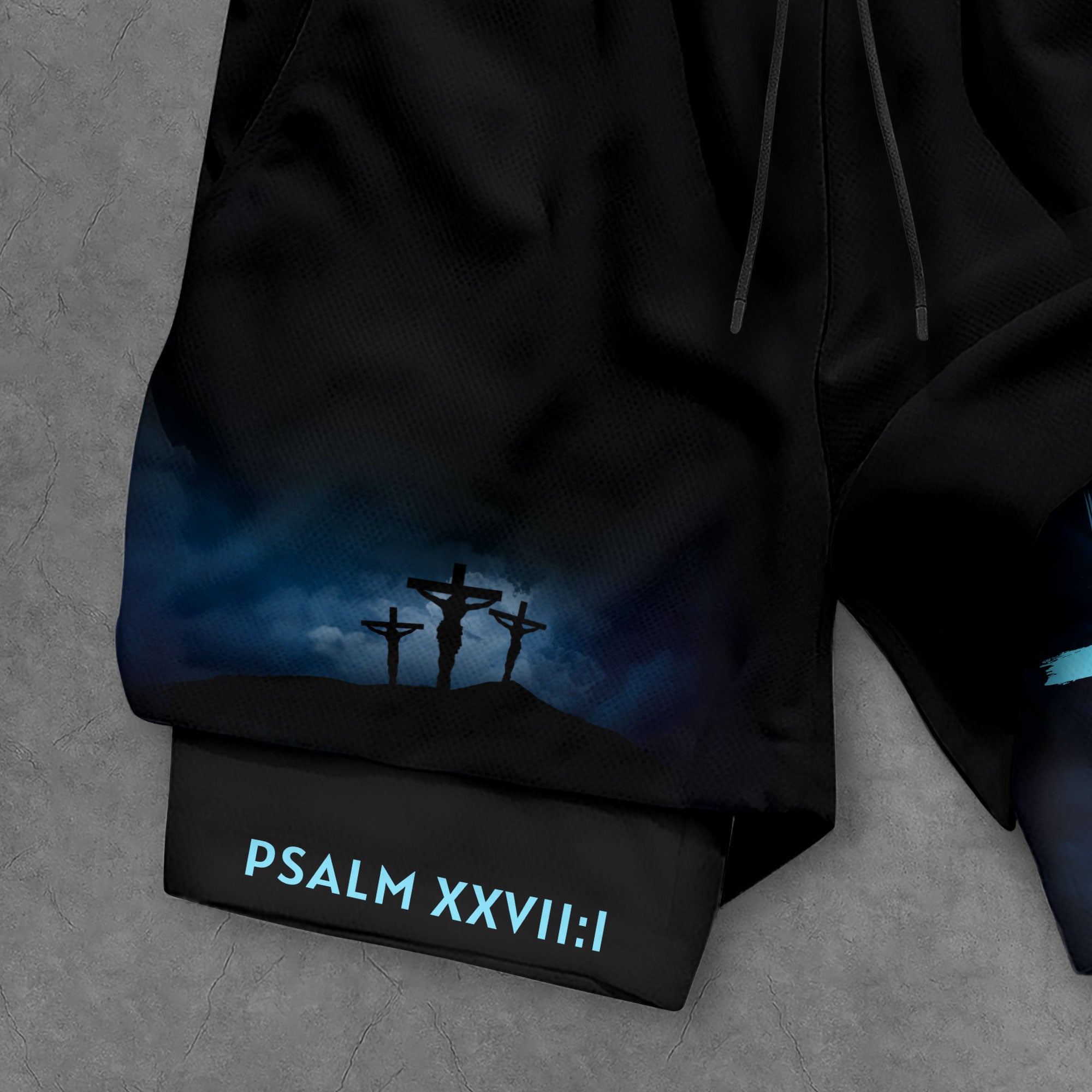 Psalm 27 1 Faith Over Fear Blue Lion Christian Gym Shorts