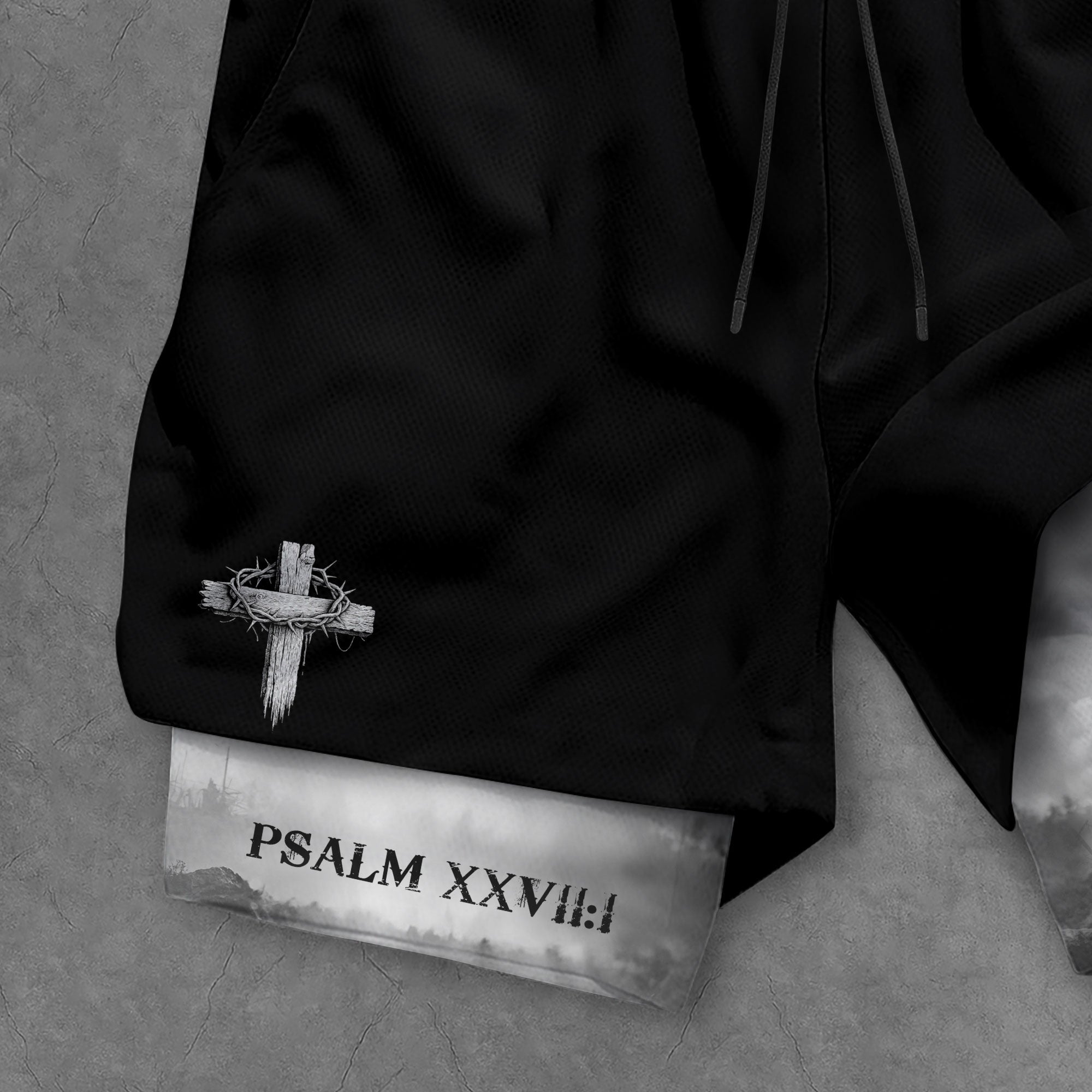 Psalm 27 1 Lion and Lamb Christian Gym Shorts Faith Over Fear