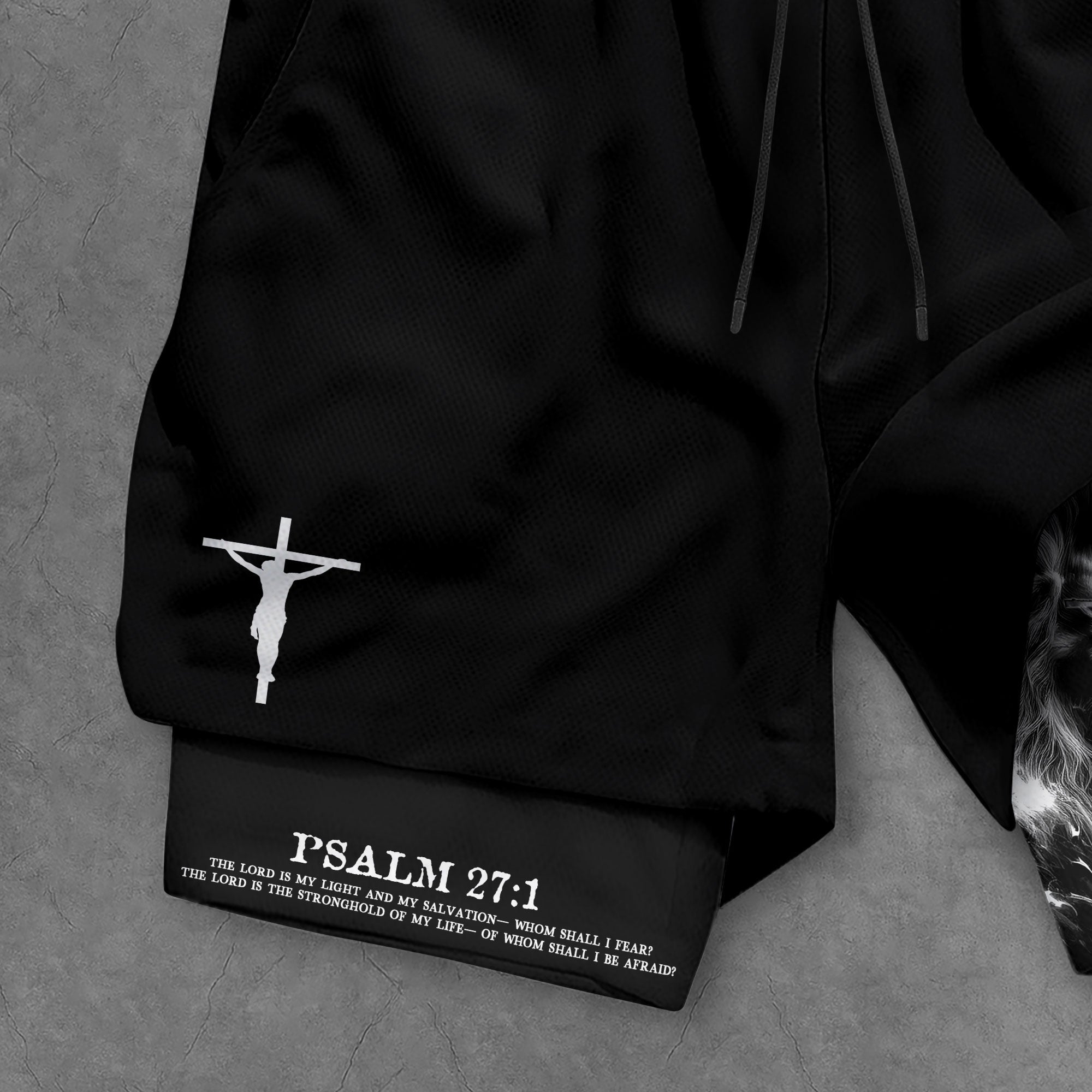Faith Over Fear Psalm 27 1 Jesus Cross Lion Christian Gym Shorts