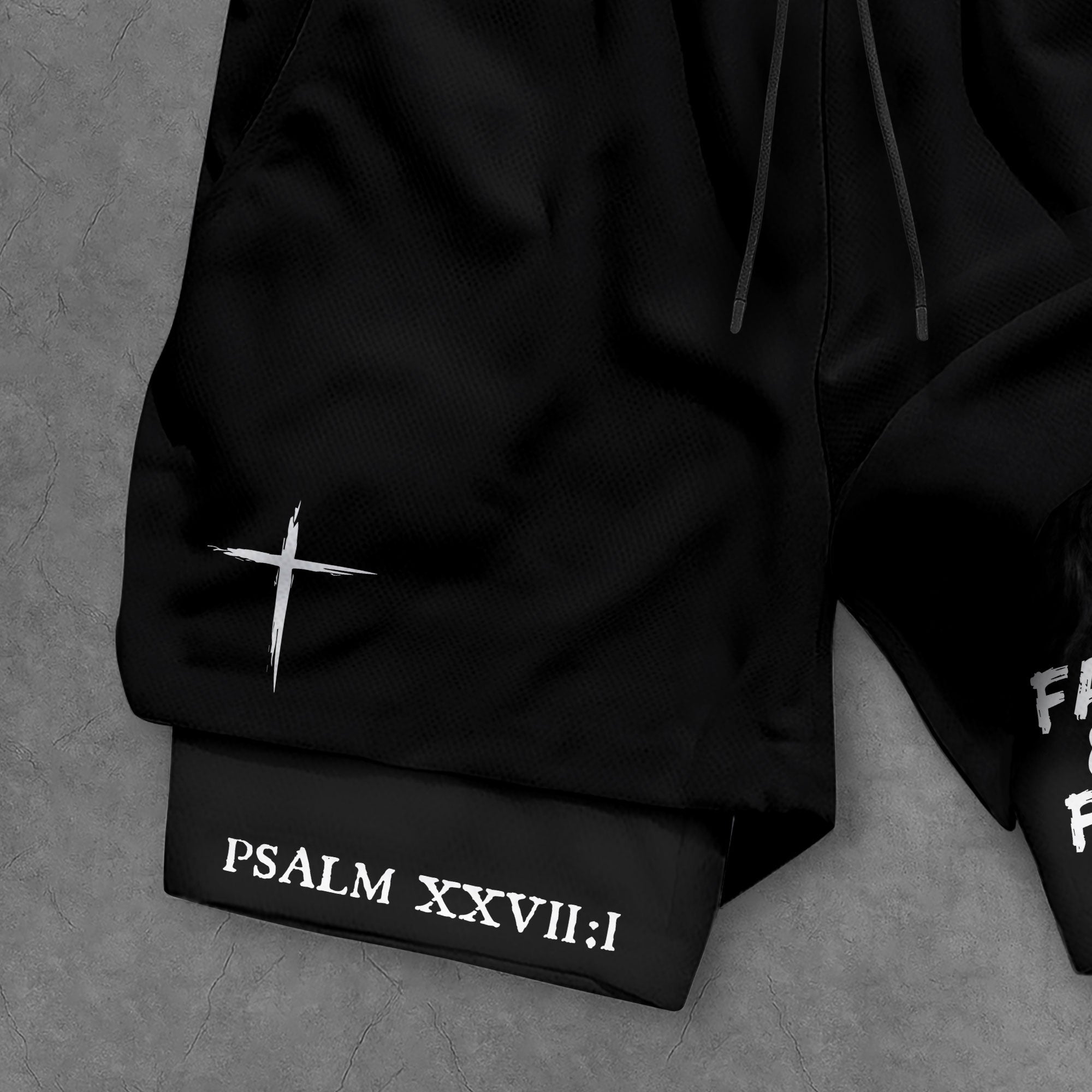 Psalm 27:1 Faith Over Fear Christian Mens Gym Shorts Lion Knight Bible Verse Design