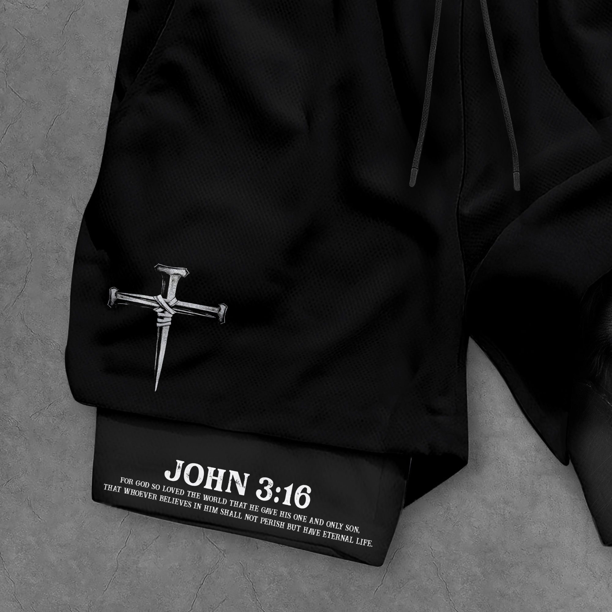 John 3:16 Christian Gym Workout Shorts Men Lion of Judah Cross Faith Bible Verse
