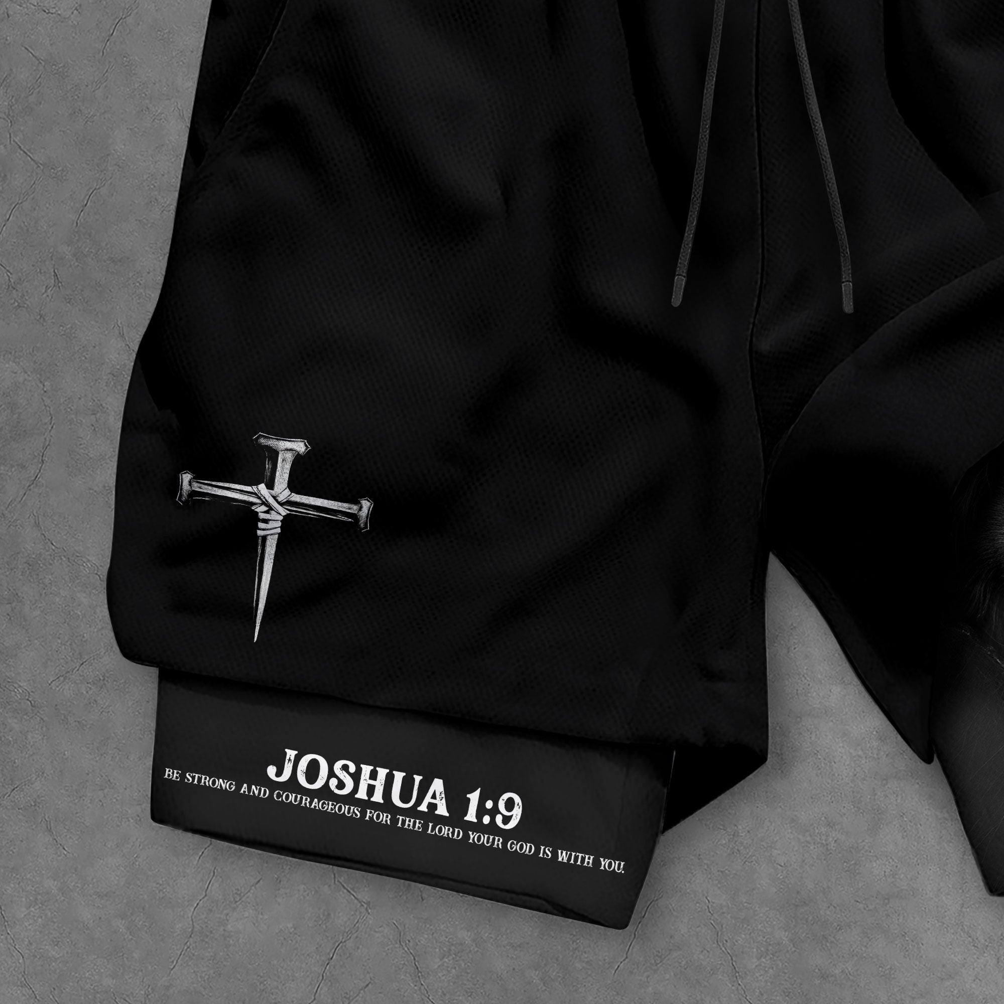 Joshua 1:9 Christian Gym Workout Shorts Men Lion of Judah Bible Verse Activewear