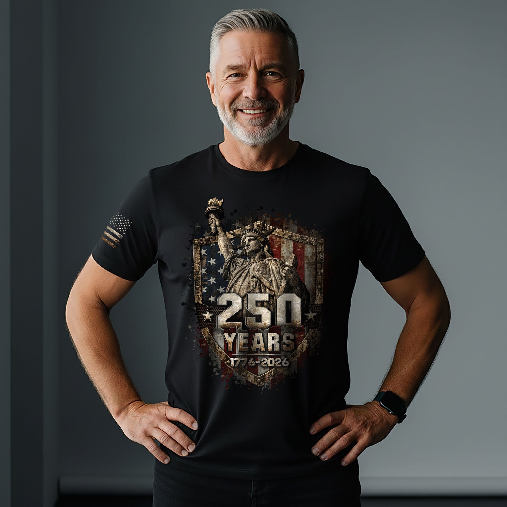 USA 250th Anniversary Shirt 1776-2026 Statue of Liberty Patriotic American Flag