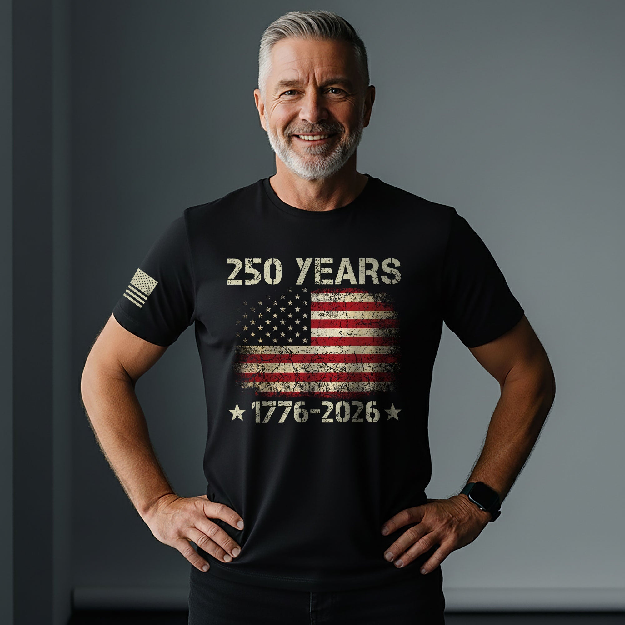 250 Years American Independence T-Shirt 1776–2026 – Vintage USA Flag Patriotic Shirt