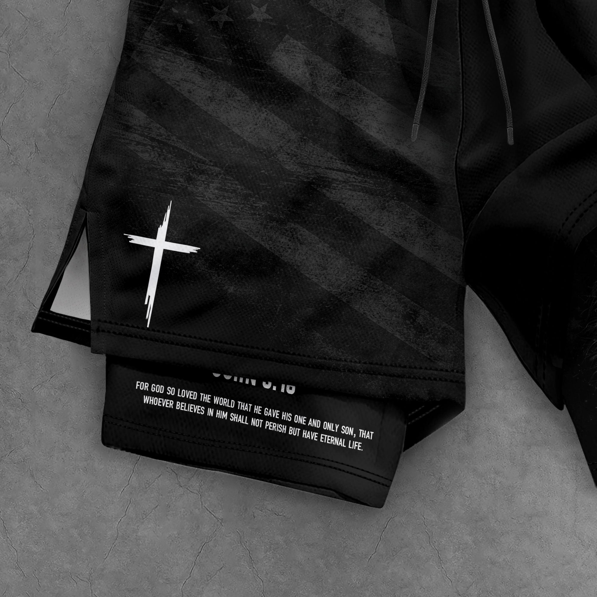 John 3:16 Bible Verse Lion of Judah Christian Gym Shorts Men Athletic Performance Wear - Rust Field Wear