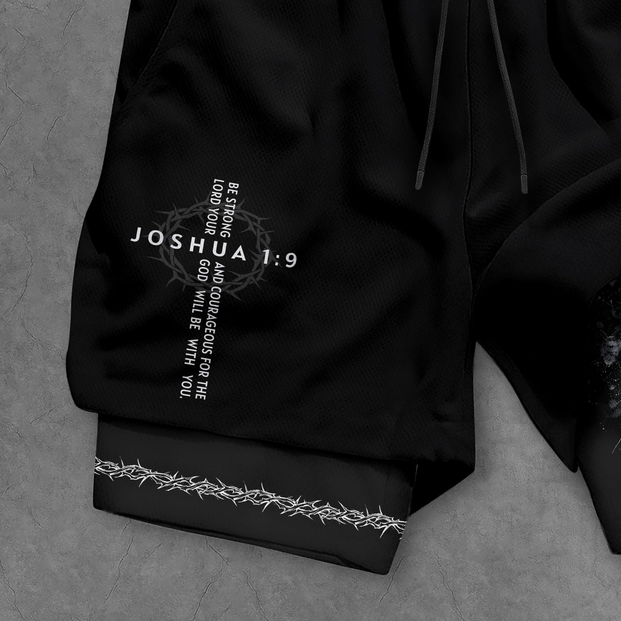 Joshua 1:9 Christian Men Gym Shorts Lion of Judah Athletic Activewear Gear