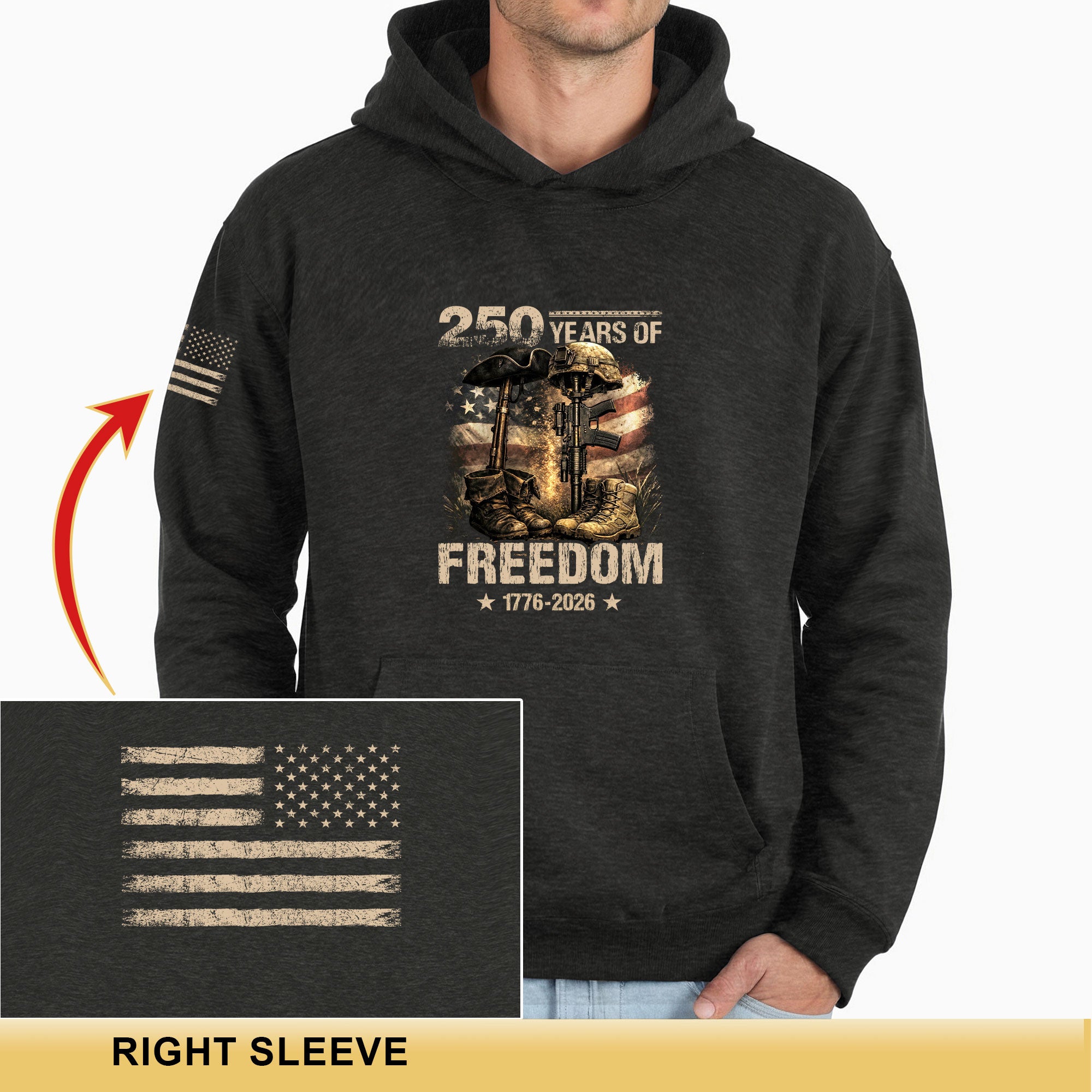 USA 250th Anniversary Hoodie 1776–2026, Classic American Heritage Celebration Hoodie