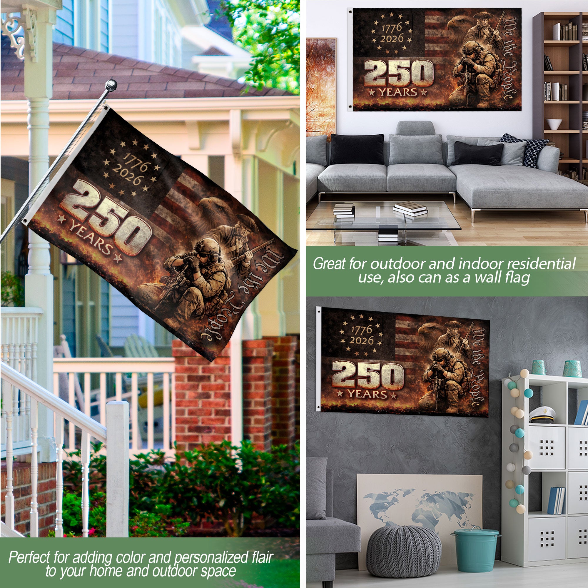 American Eagle 250th Semiquincentennial Flag 1776–2026, United States Patriotic Heritage Flag