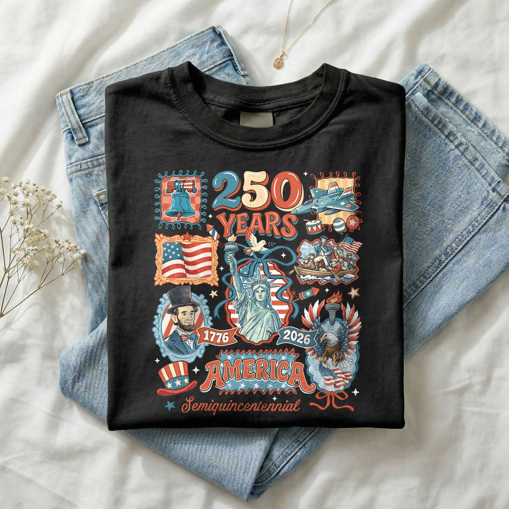 USA 250th Anniversary 1776-2026 Semiquincentennial Shirt - Limited Edition Vintage 250 Years Patriotic Tee