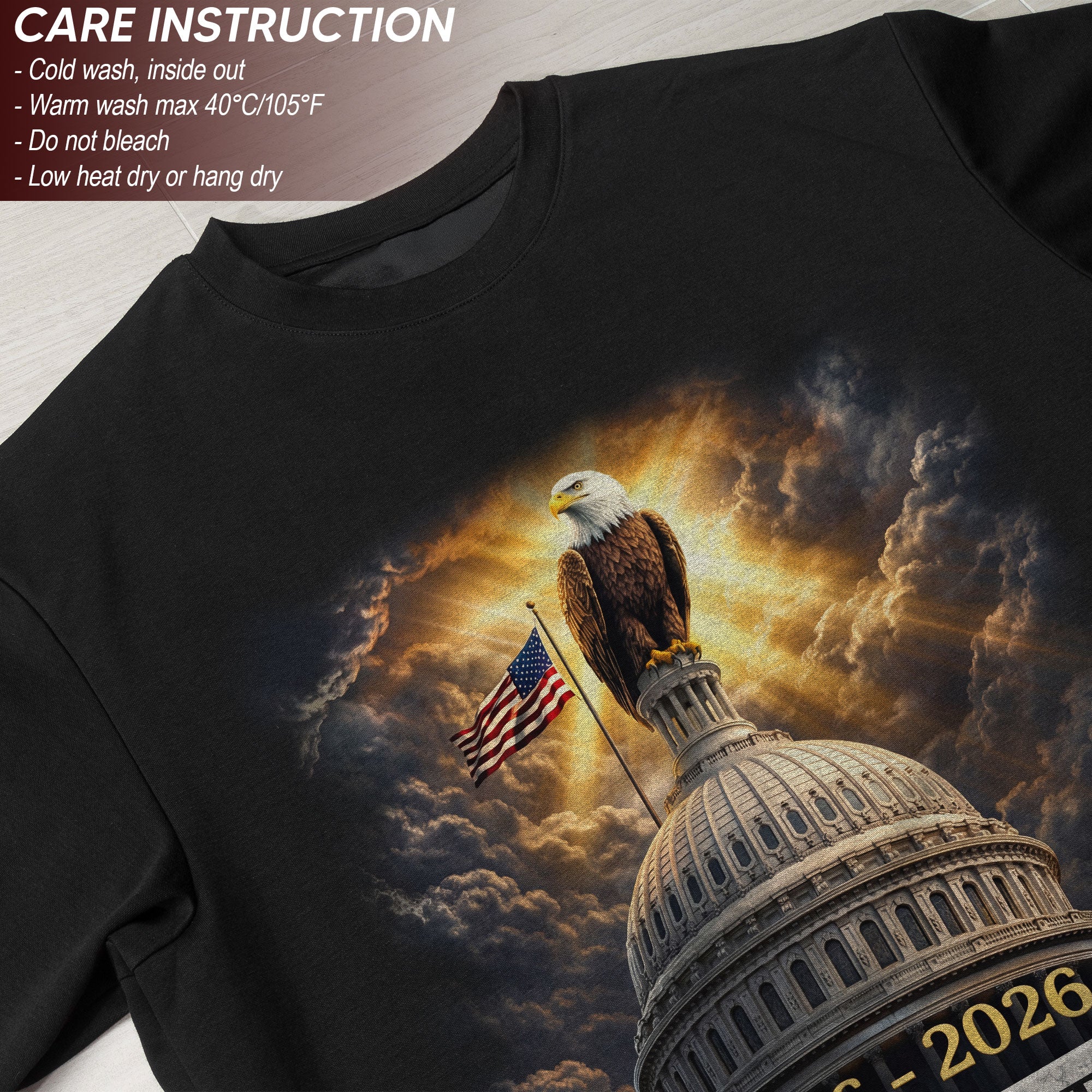 250 Years of America Anniversary Bootleg Eagle & US Capitol T Shirt - In God We Trust Capitol Edition Streetwear