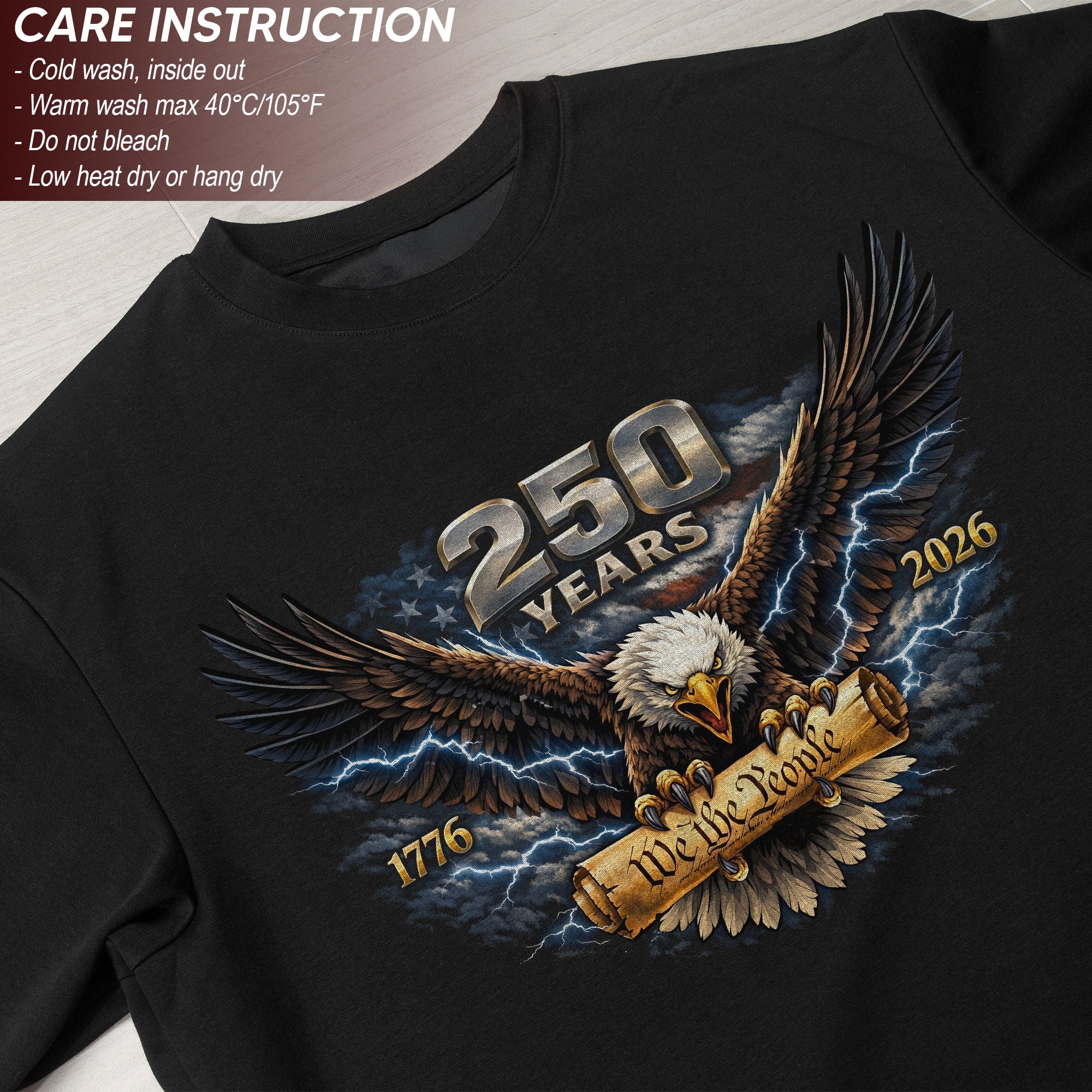Vintage 90s Bootleg America 250 Shirt - Streetwear Patriot Eagle Lightning Graphic Tee