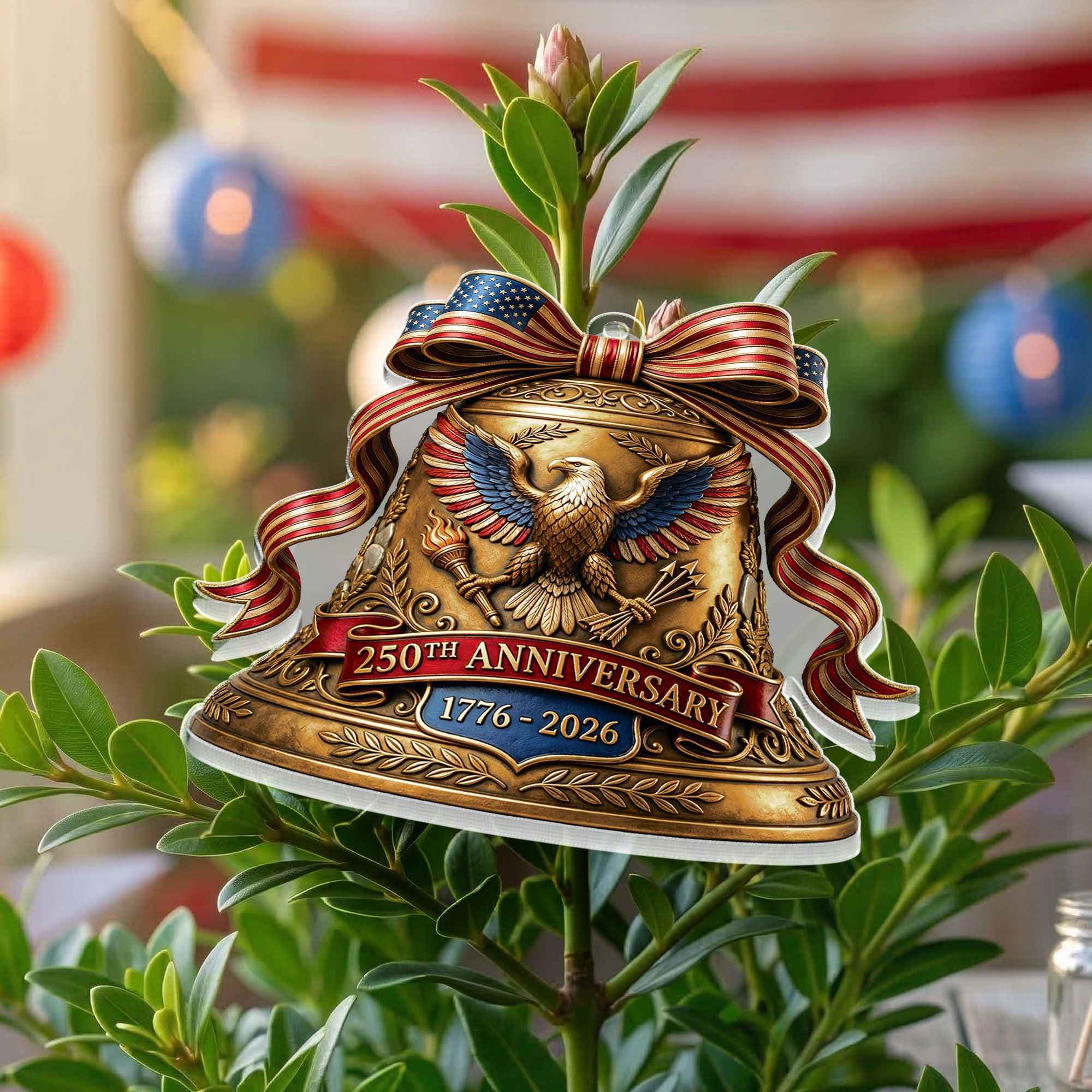 American Eagle Acrylic Ornament – 250th Anniversary U.S. Commemorative Decoration