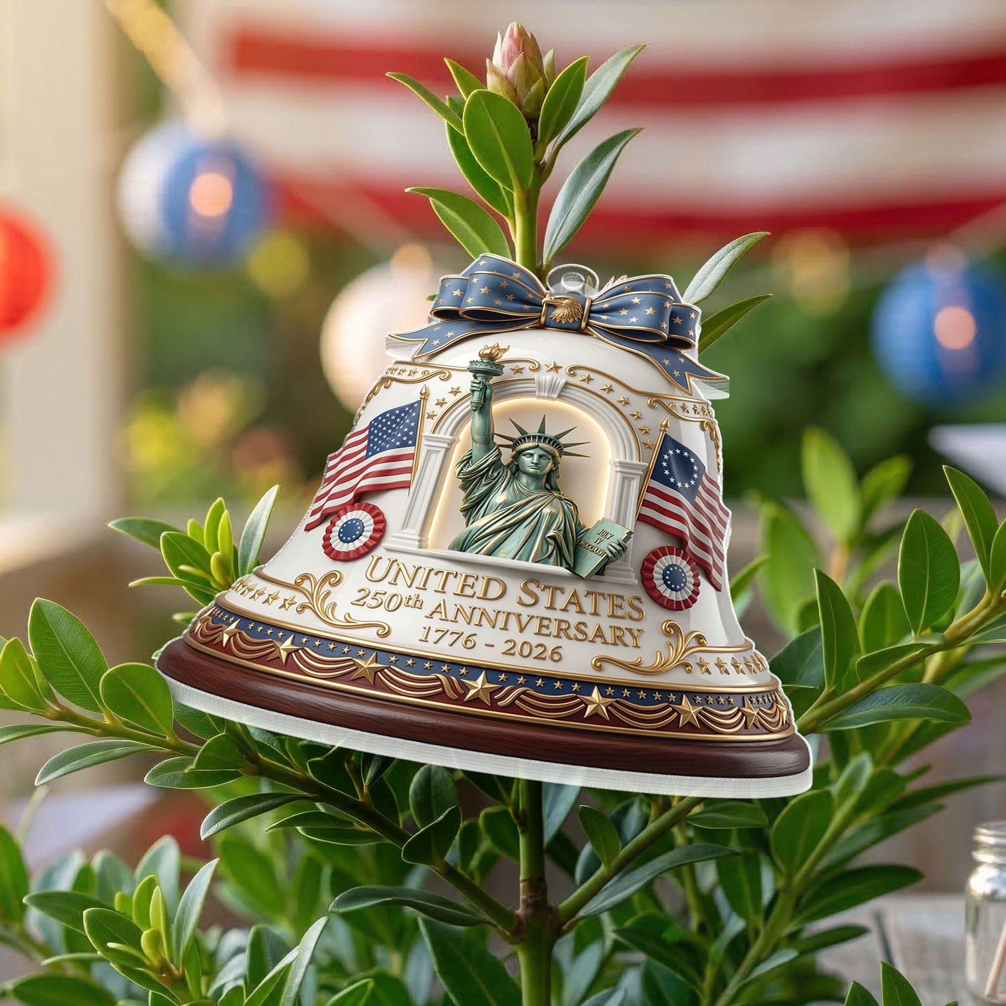 250th Anniversary U.S. Commemorative Acrylic Ornament – Statue of Liberty Design