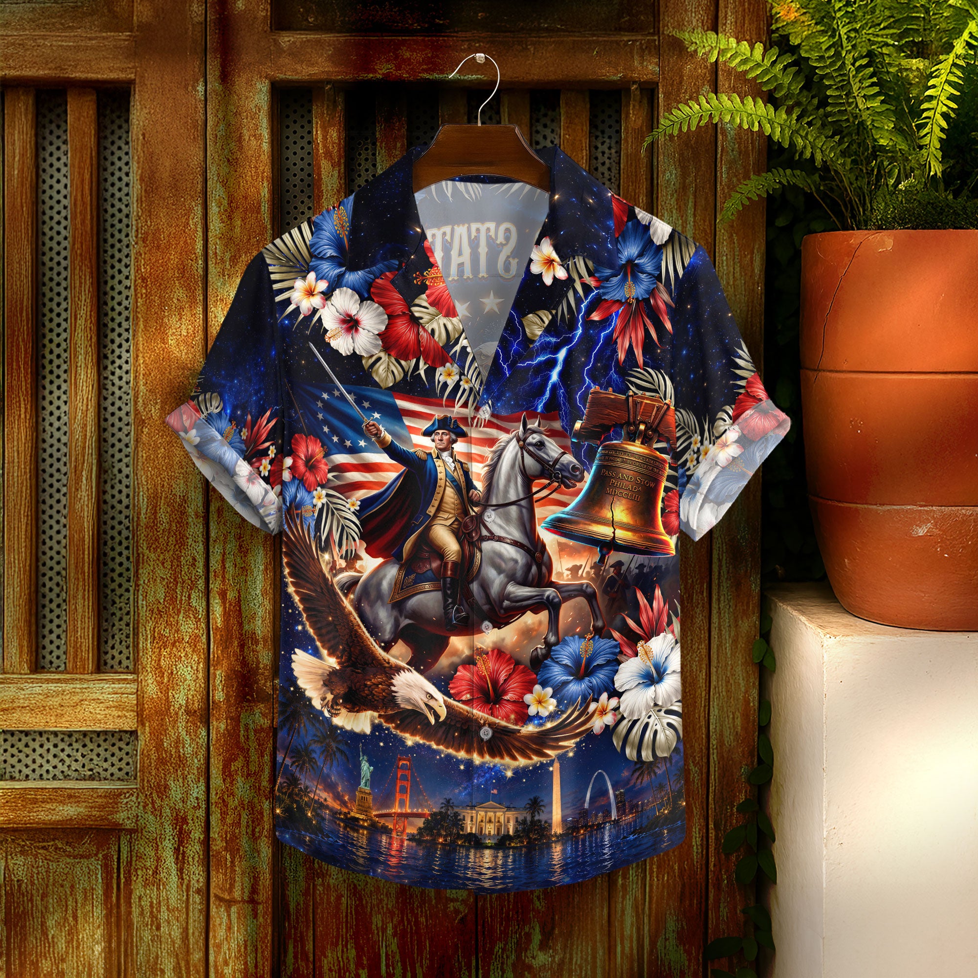 United States Of America 250 Years Hawaiian Shirt Patriotic Eagle Independence Day