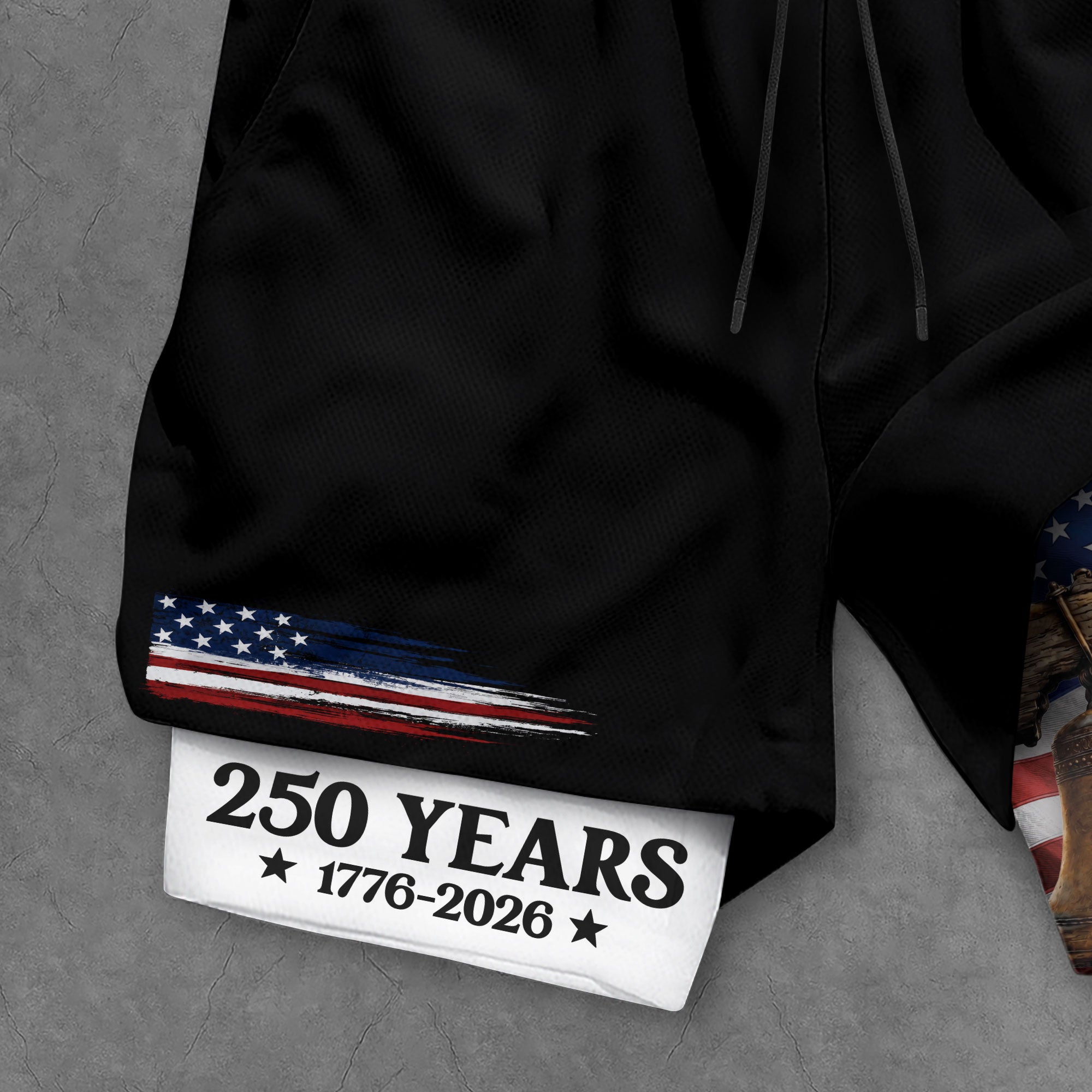 250 Years Eagle Gym Shorts 1776-2026 Patriotic American Flag Athletic Shorts