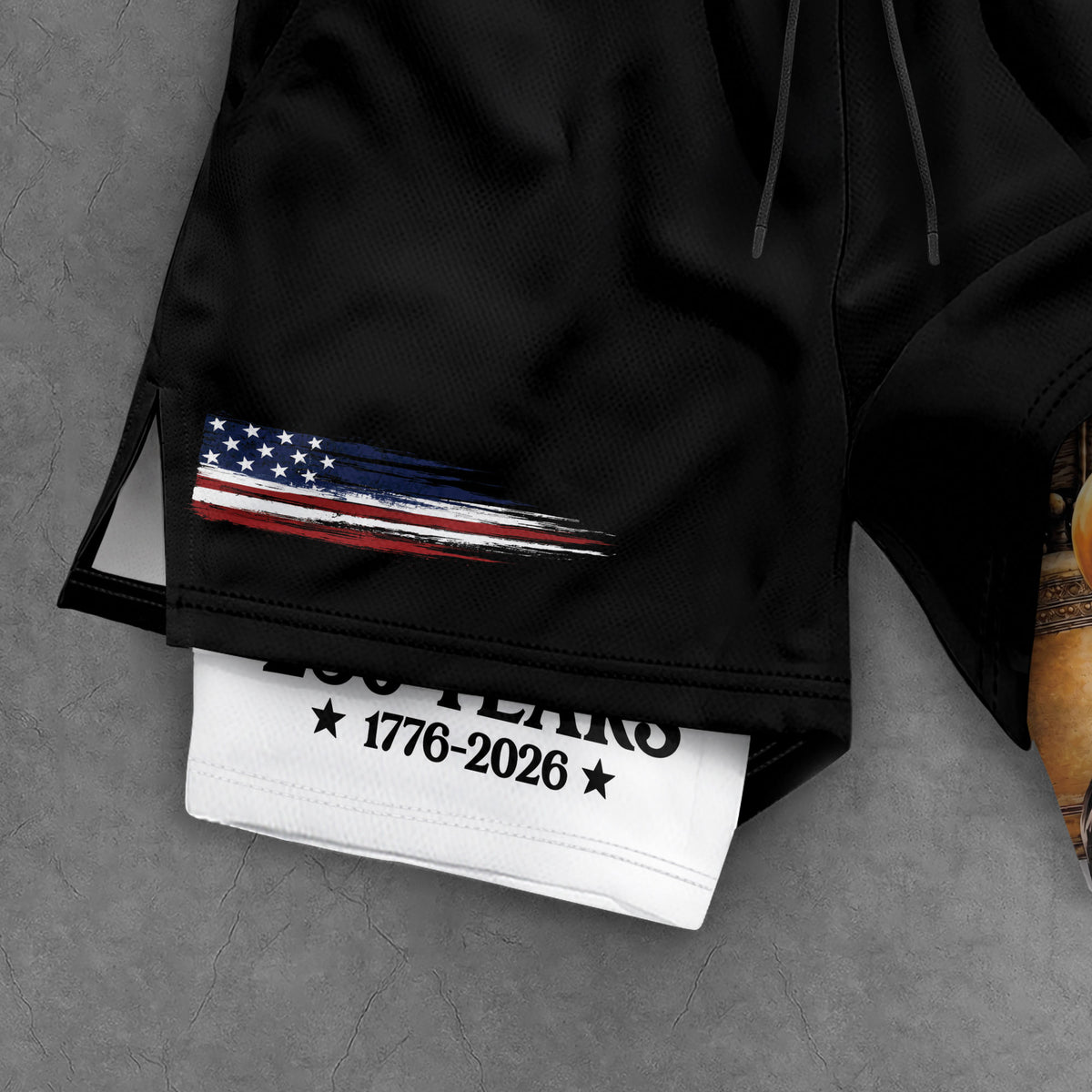 250 Years Eagle Gym Shorts 1776-2026 Patriotic American Flag Athletic Shorts - Rust Field Wear