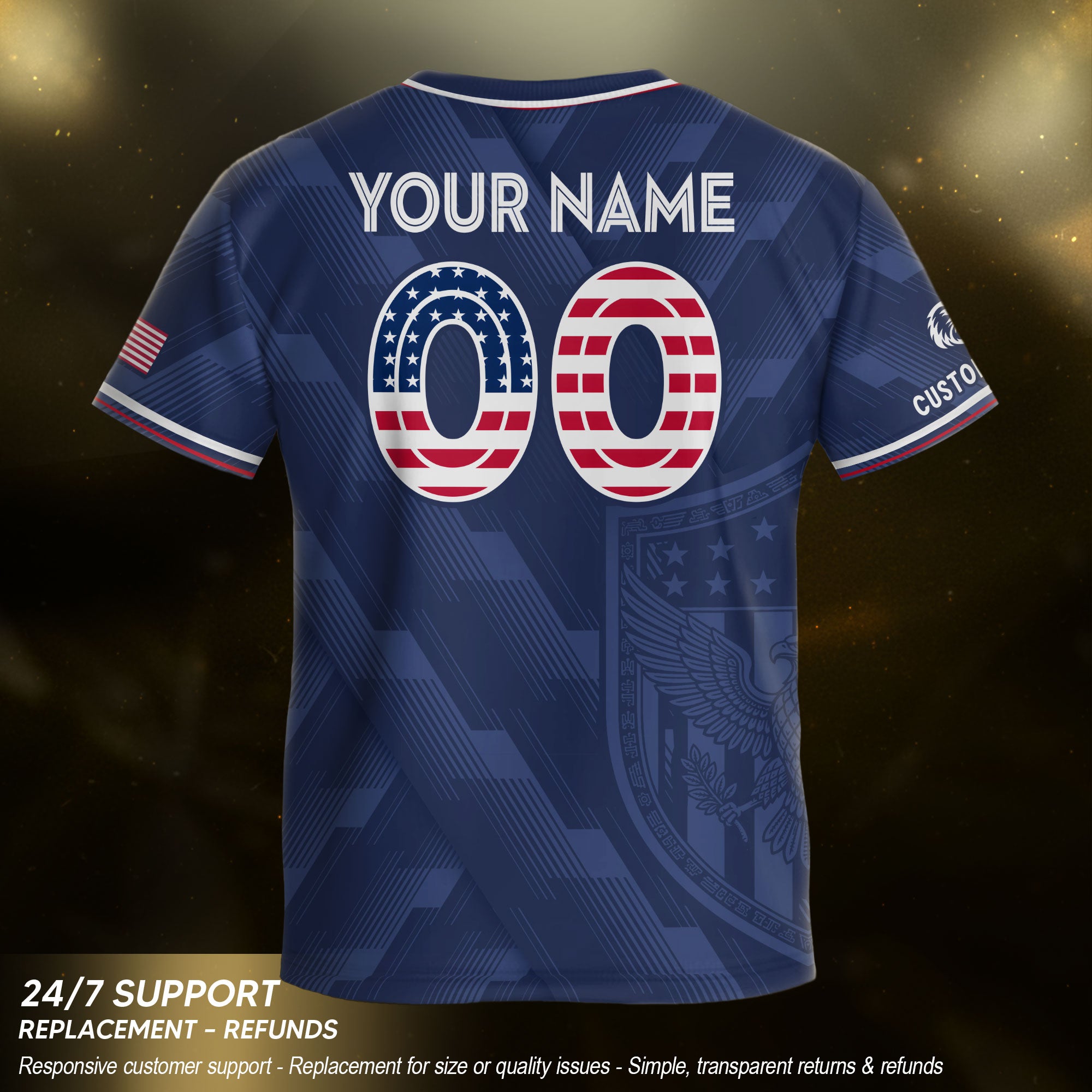 Custom Name Kids Soccer Jersey Personalized USA Youth Athletic Sport T Shirt