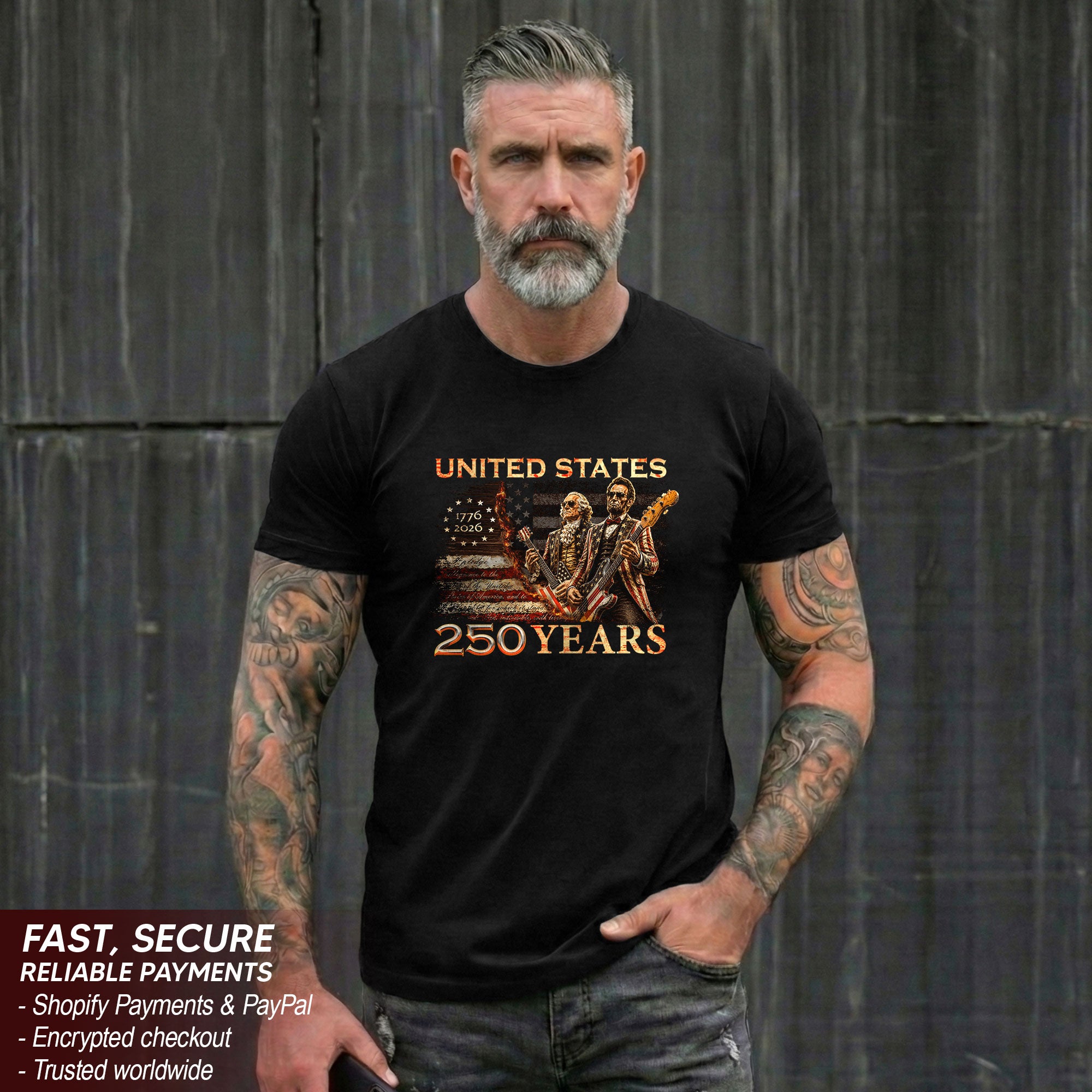Unisex 1776-2026 Presidents T Shirt - Lincoln Washington Patriotic Summer Graphic Tee - Rust Field Wear