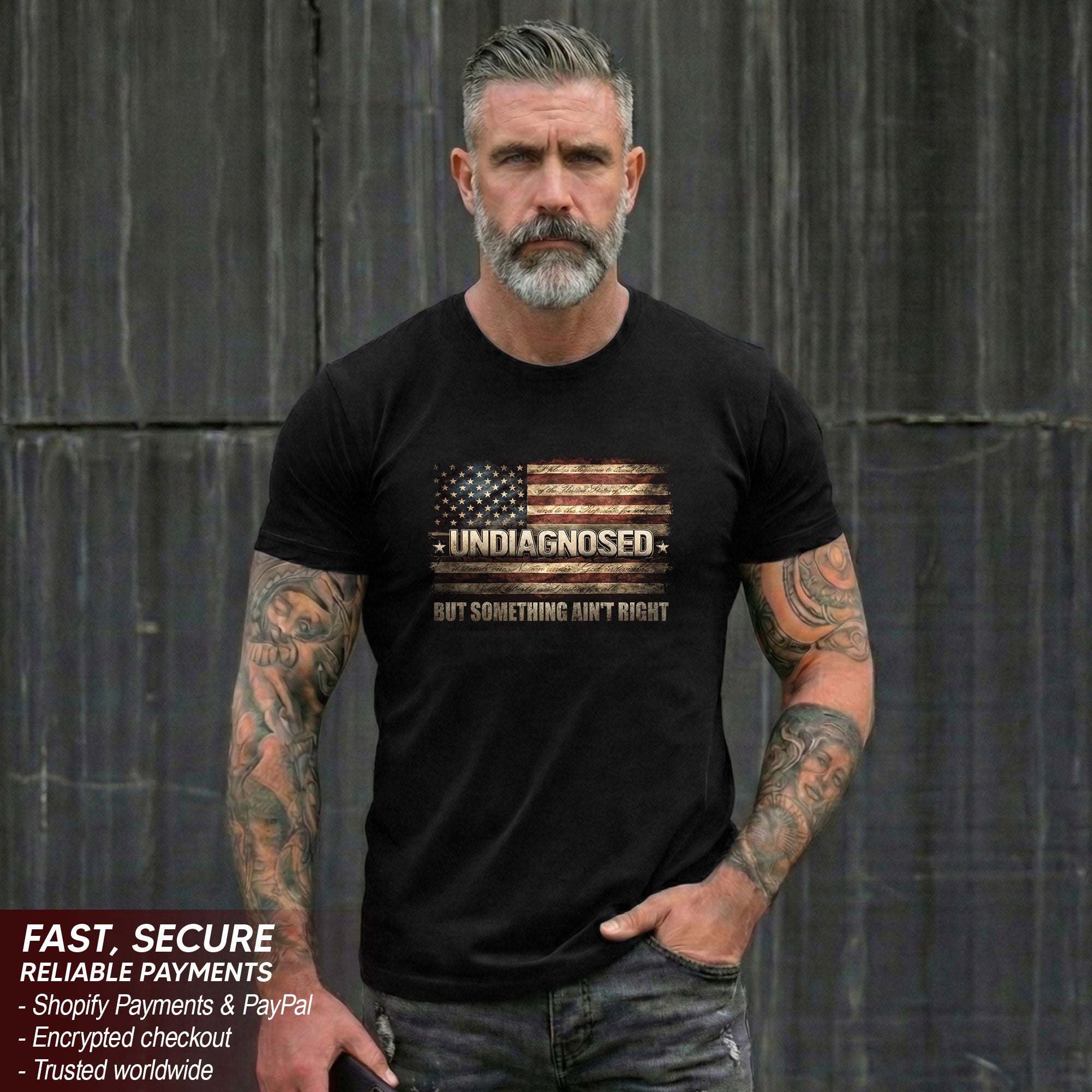 Undiagnosed But Something Ain't Right T-Shirt Vintage American Flag Graphic Tee
