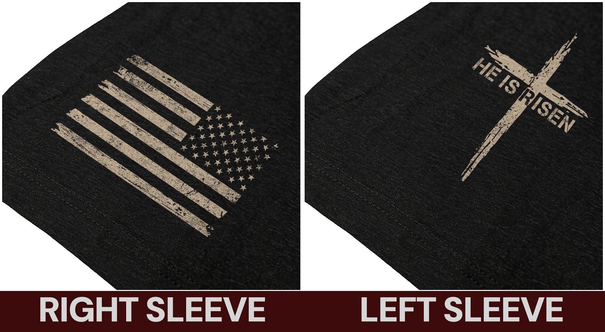 He Is Risen T-Shirt – Resurrection Cross - Rust Field Wear