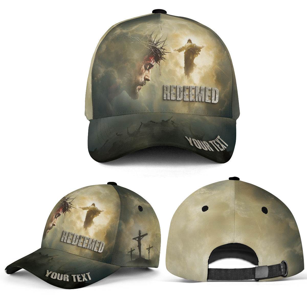 Redeemed by Grace – Jesus Ascension Christian Customized Hat - Rust Field Wear