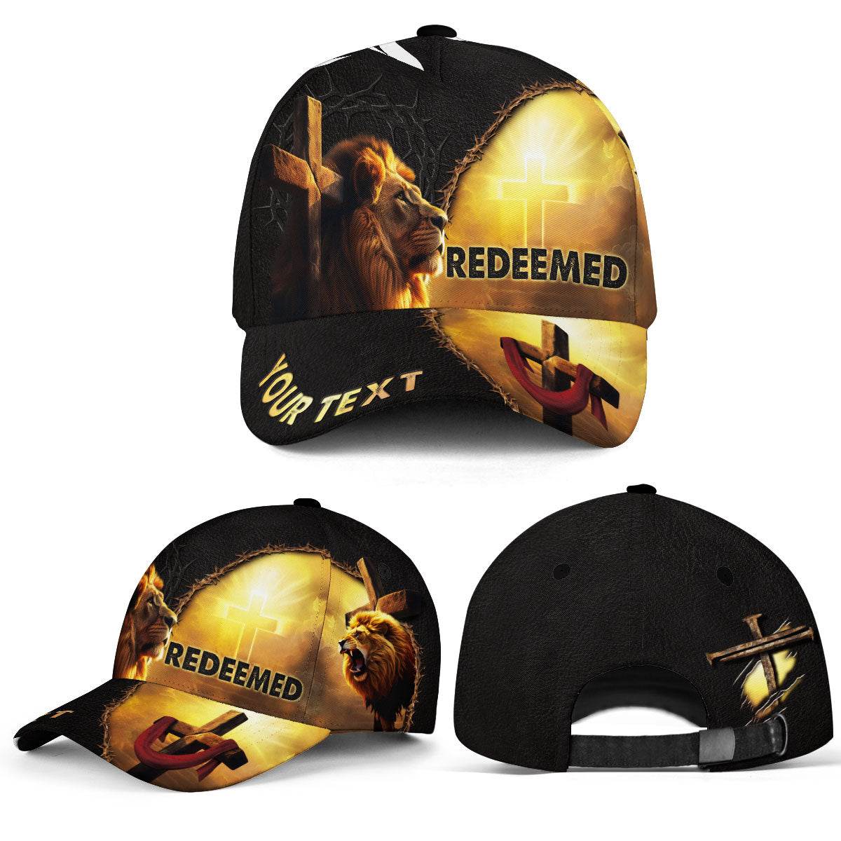 REDEEMED – Lion of Judah & Cross Customized Hat - Rust Field Wear