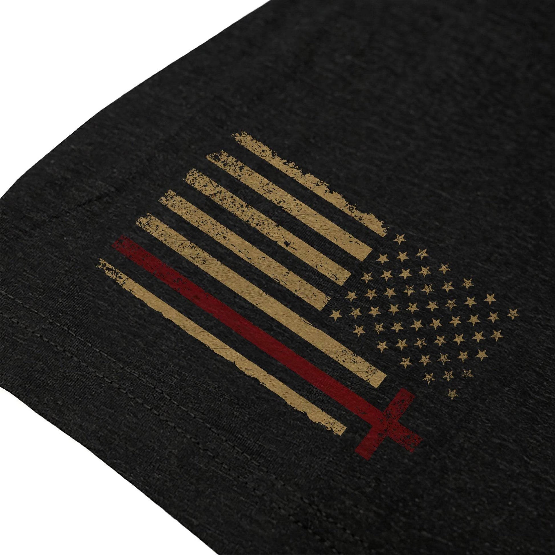 Rooted in Christ – Colossians 2:7 American Flag Faith T-shirt - Rust Field Wear