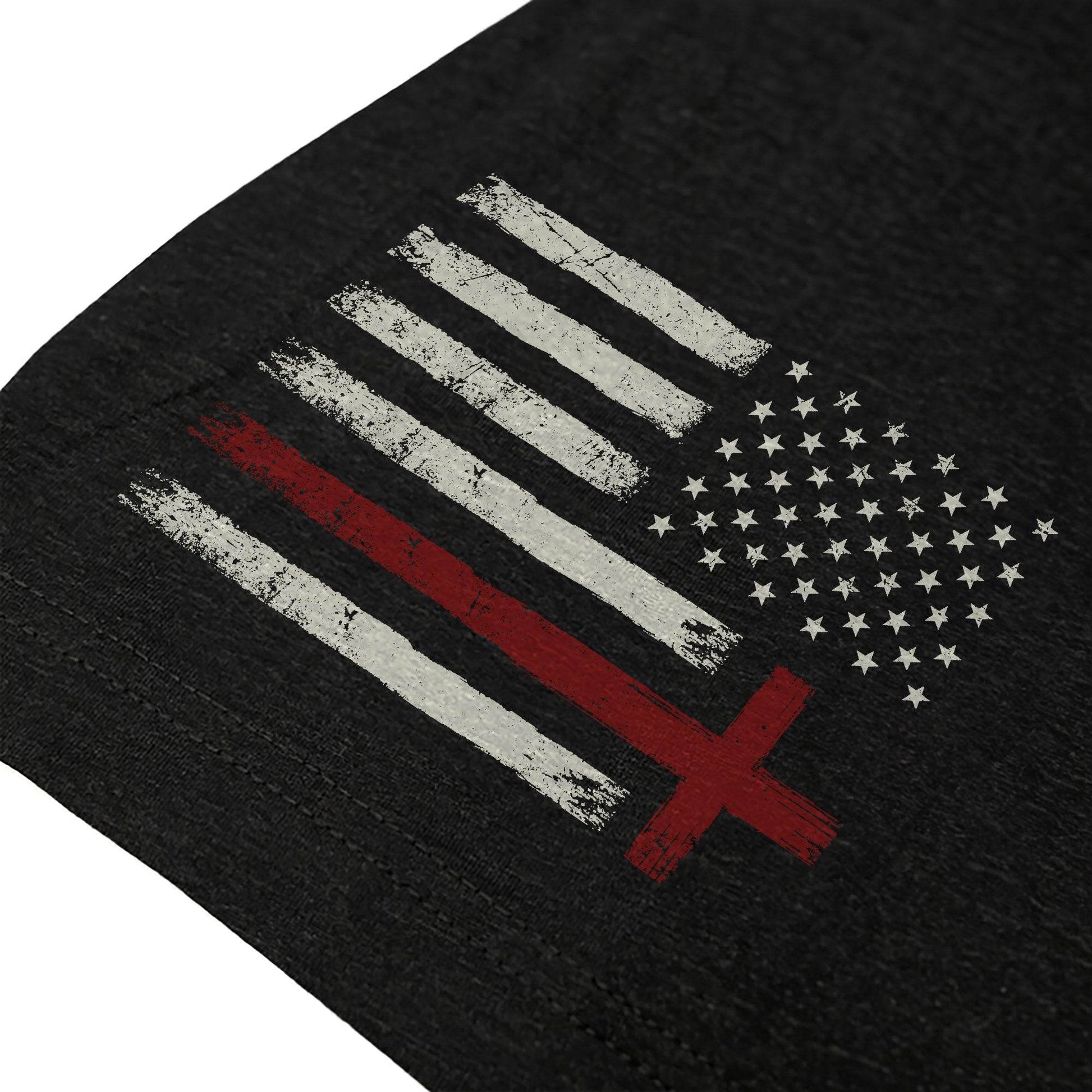 One Nation Under God Christian American Flag Cross Shirt - Rust Field Wear