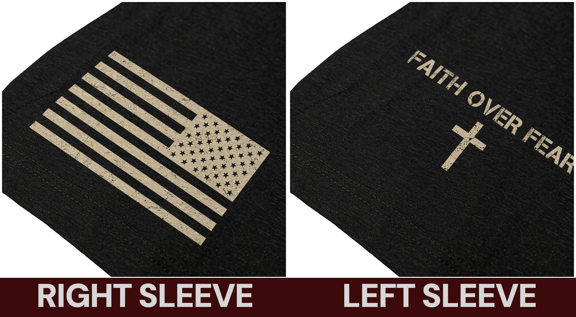 Faith Over Fear Rustic Cross T-Shirt